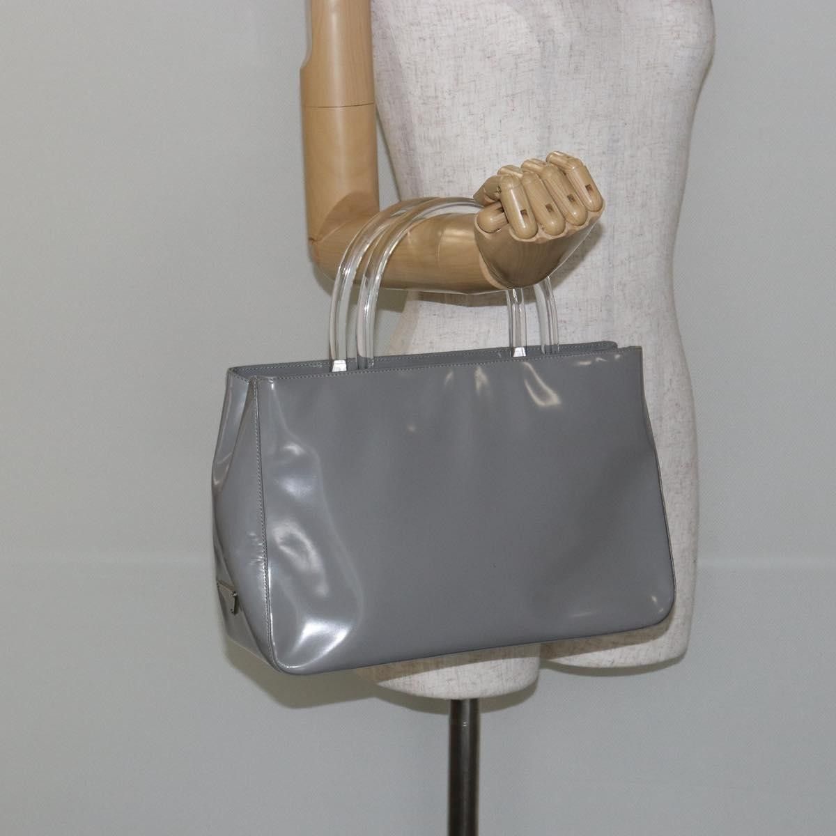 Prada Prada Resin Handle Tote Patent Leather Size ONE SIZE - 13 Thumbnail