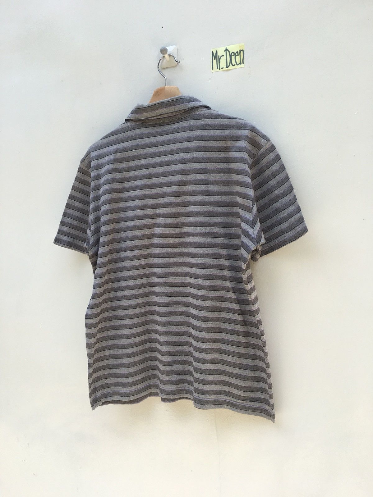 Lanvin LANVIN Grey Stripes Polo Shirt Size US M / EU 48-50 / 2 - 9 Thumbnail