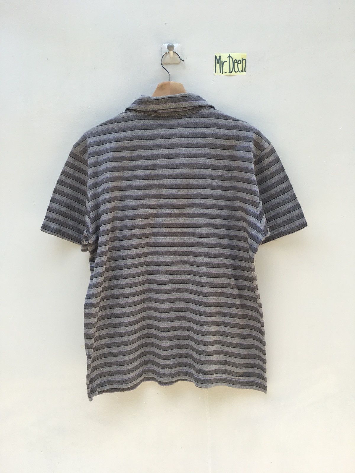 Lanvin LANVIN Grey Stripes Polo Shirt Size US M / EU 48-50 / 2 - 7 Thumbnail