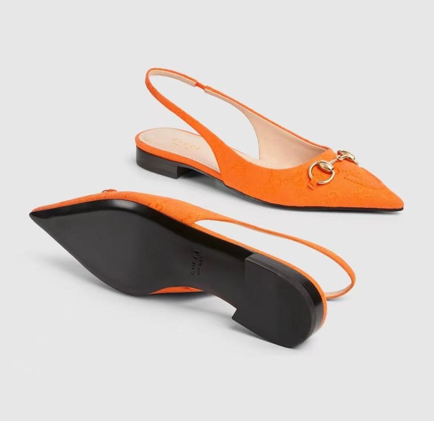 Gucci Women's Horsebit slingback ballet flat orange Size US 6 / IT 36 - 4 Thumbnail