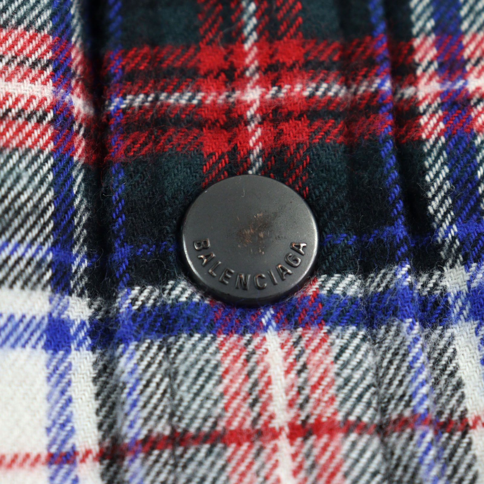 Balenciaga Balenciaga Balenciaga BLEACHED PLAID HOODED SHIRT Cotton Shirt Cotton Outerwear 699223 DUTY FREE for USA Size ONE SIZE - 5 Thumbnail