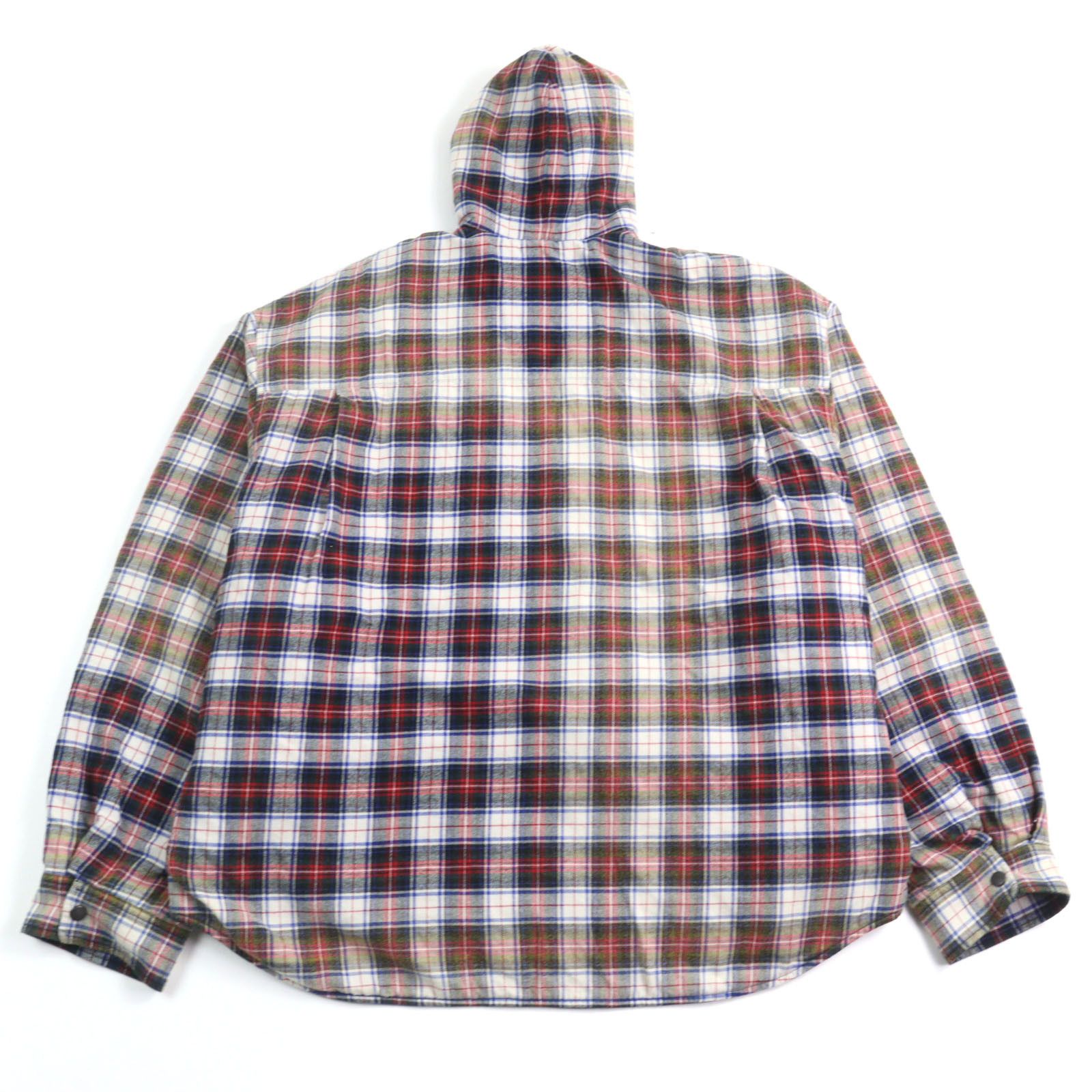 Balenciaga Balenciaga Balenciaga BLEACHED PLAID HOODED SHIRT Cotton Shirt Cotton Outerwear 699223 DUTY FREE for USA Size ONE SIZE - 4 Thumbnail
