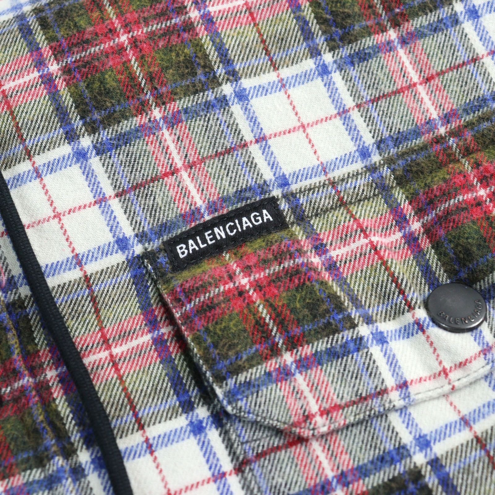 Balenciaga Balenciaga Balenciaga BLEACHED PLAID HOODED SHIRT Cotton Shirt Cotton Outerwear 699223 DUTY FREE for USA Size ONE SIZE - 6 Thumbnail