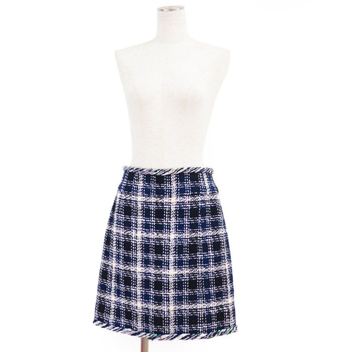 Chanel Chanel Chanel P58734 Tweed Cotton Linen Silk Skirt Cotton Skirts P58734 DUTY FREE for USA Size ONE SIZE - 2 Thumbnail