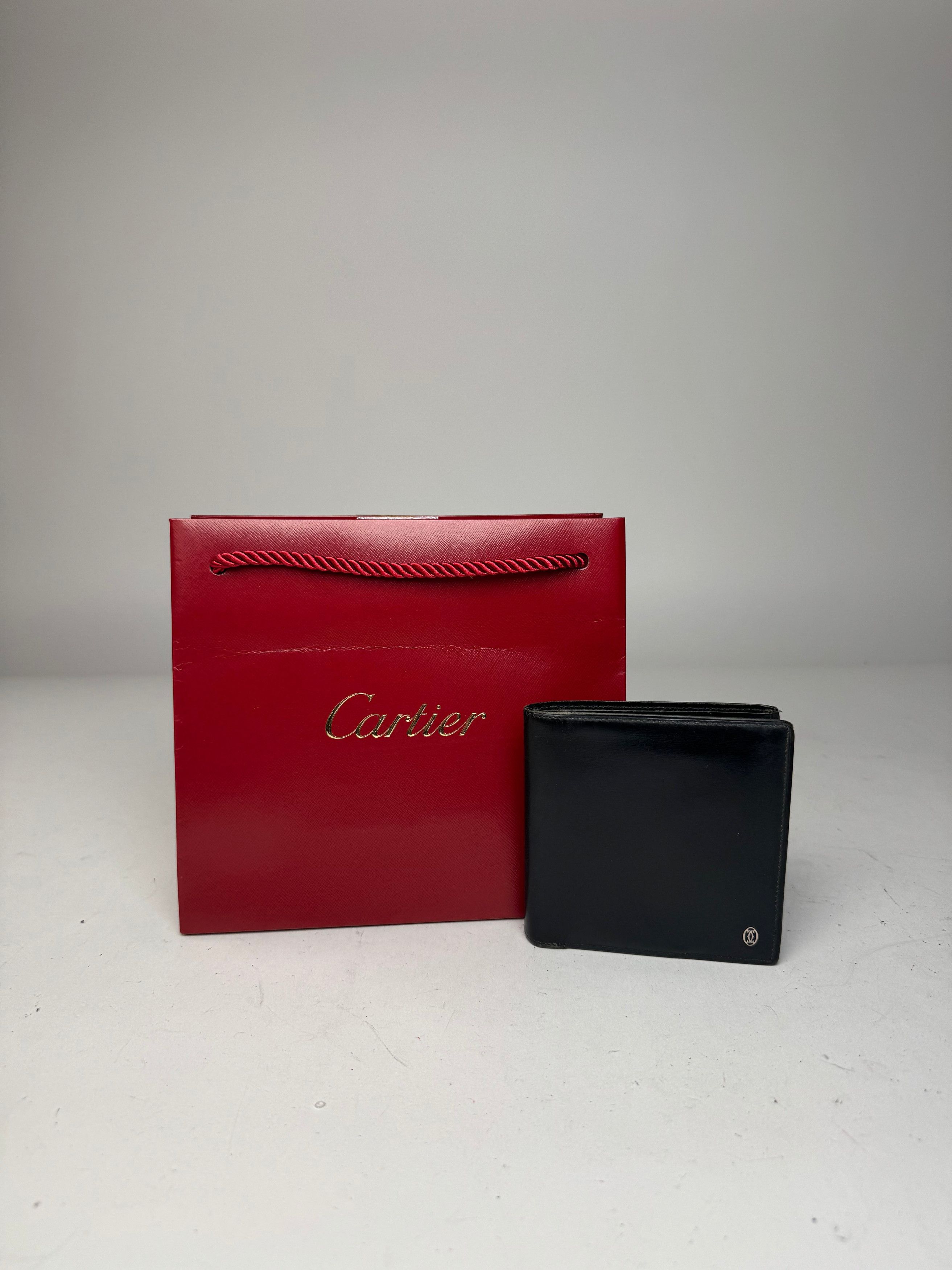 Cartier Vintage Flapable Leather Wallet Black Size ONE SIZE - 9 Thumbnail