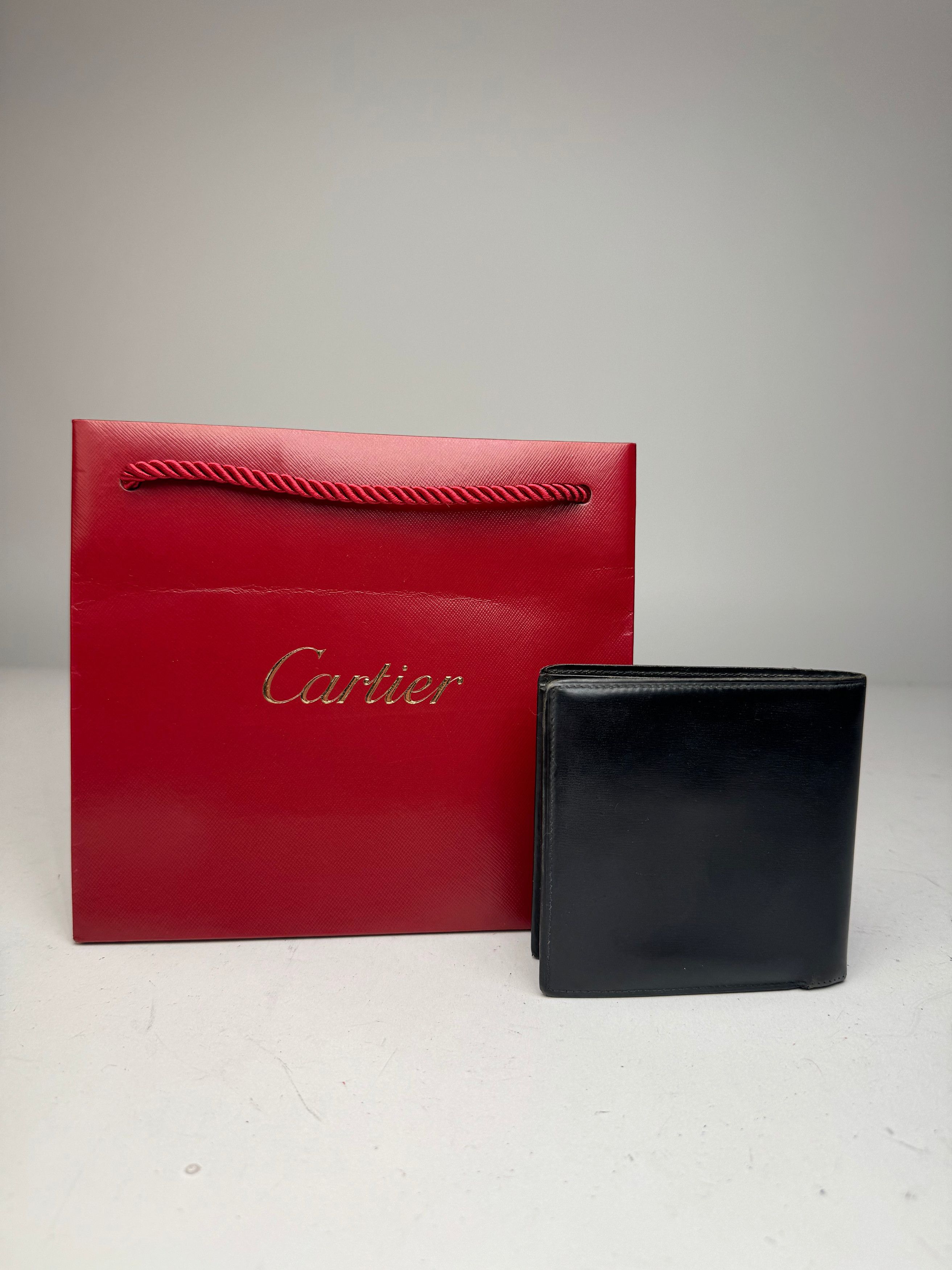 Cartier Vintage Flapable Leather Wallet Black Size ONE SIZE - 10 Thumbnail
