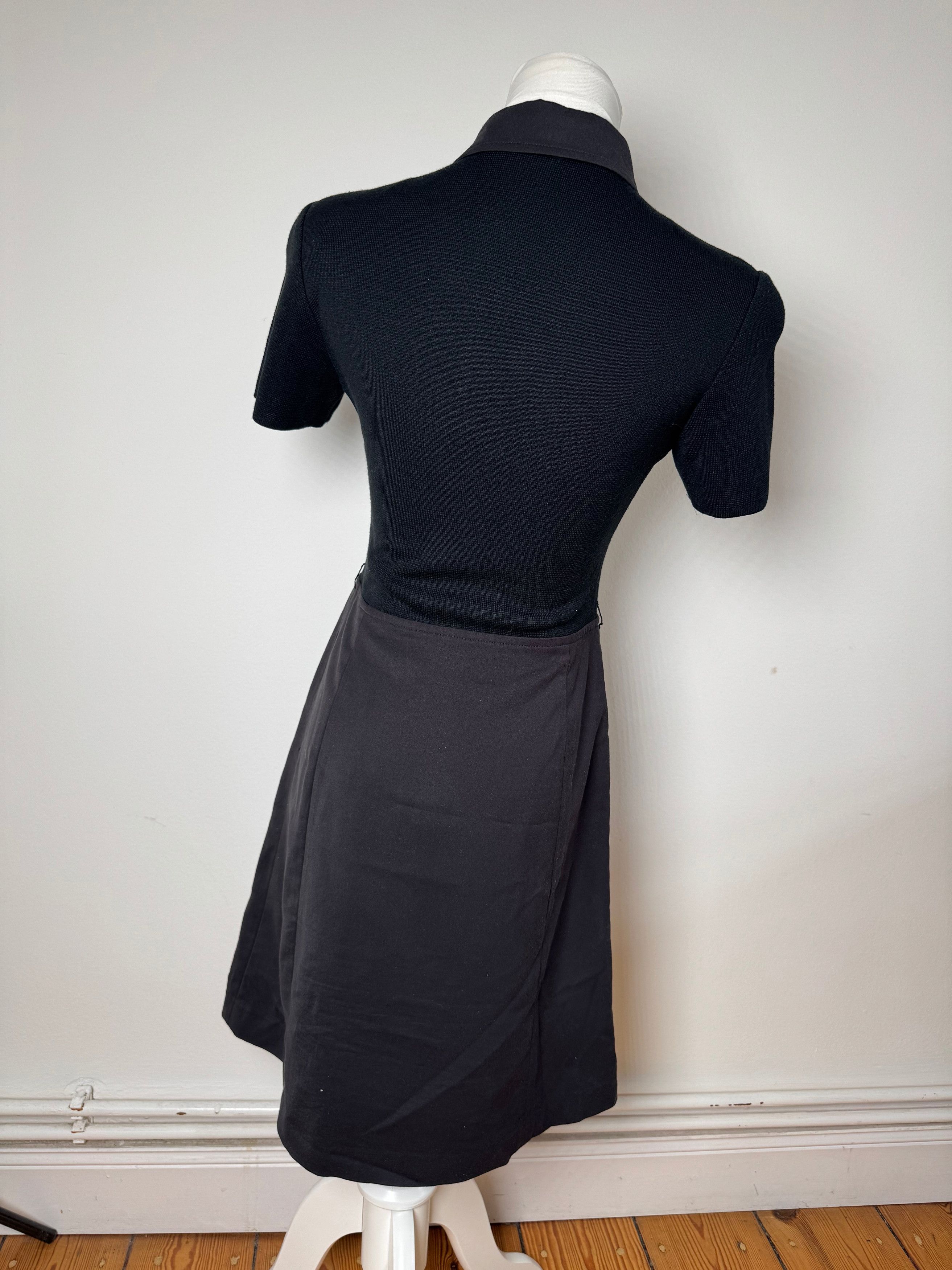 Courreges Vintage Cotton Leather Dress 36/S Black Size S / US 4 / IT 40 - 15 Thumbnail