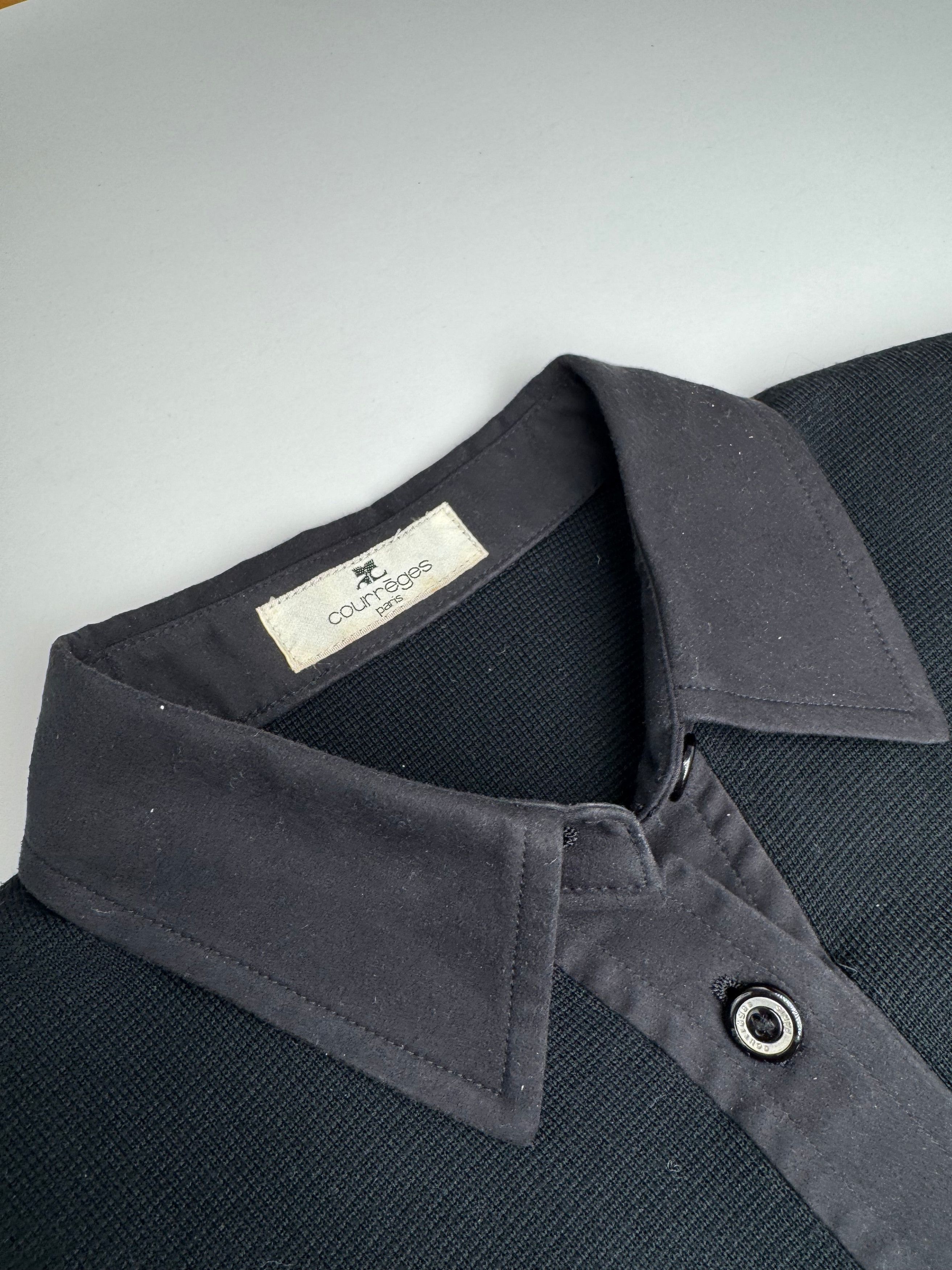 Courreges Vintage Cotton Leather Dress 36/S Black Size S / US 4 / IT 40 - 6 Thumbnail