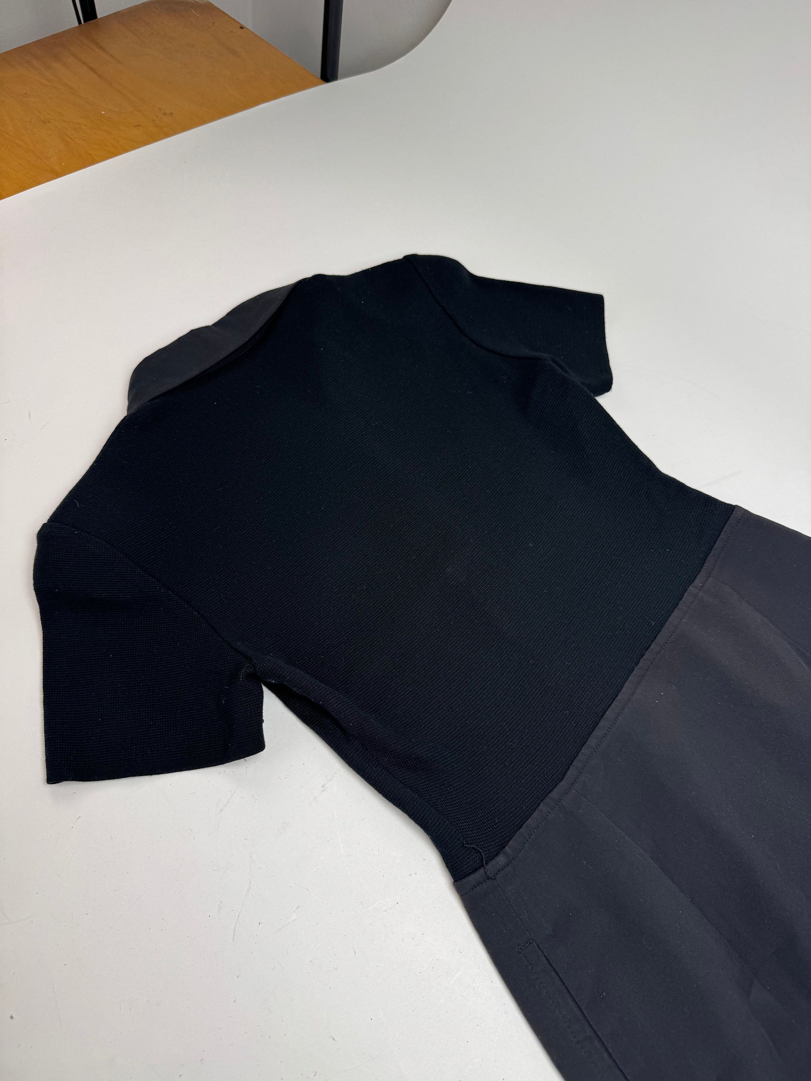 Courreges Vintage Cotton Leather Dress 36/S Black Size S / US 4 / IT 40 - 10 Thumbnail