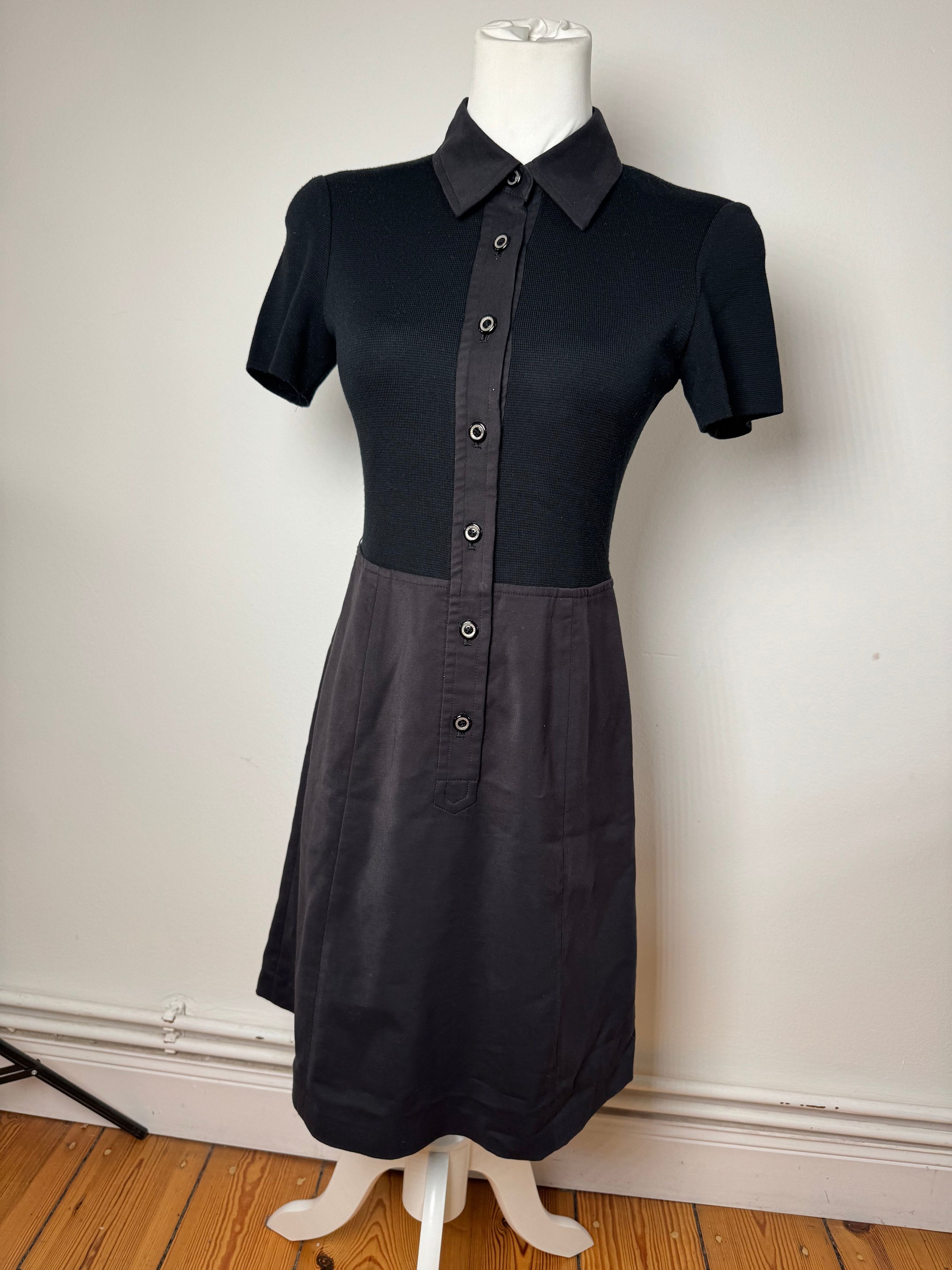 Courreges Vintage Cotton Leather Dress 36/S Black Size S / US 4 / IT 40 - 14 Thumbnail