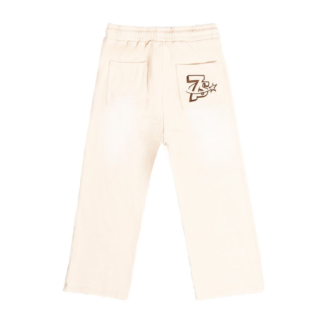 TRIPLE SEVENS All Star Sweatpants Brown Cream Size US 34 / EU 50 - 2 Thumbnail