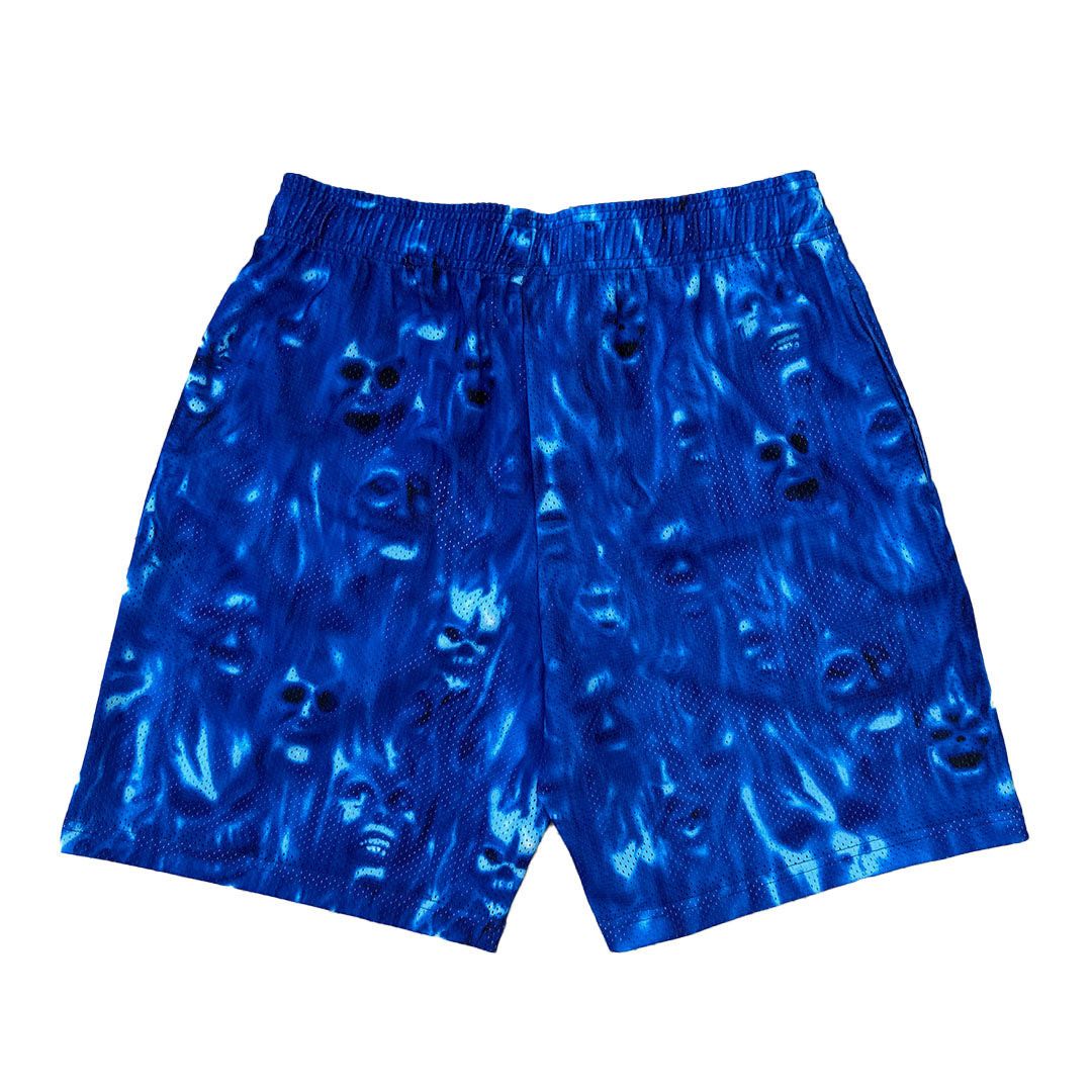 Warren Lotas Skulls Blue Mesh Shorts Size US 32 / EU 48 - 2 Thumbnail