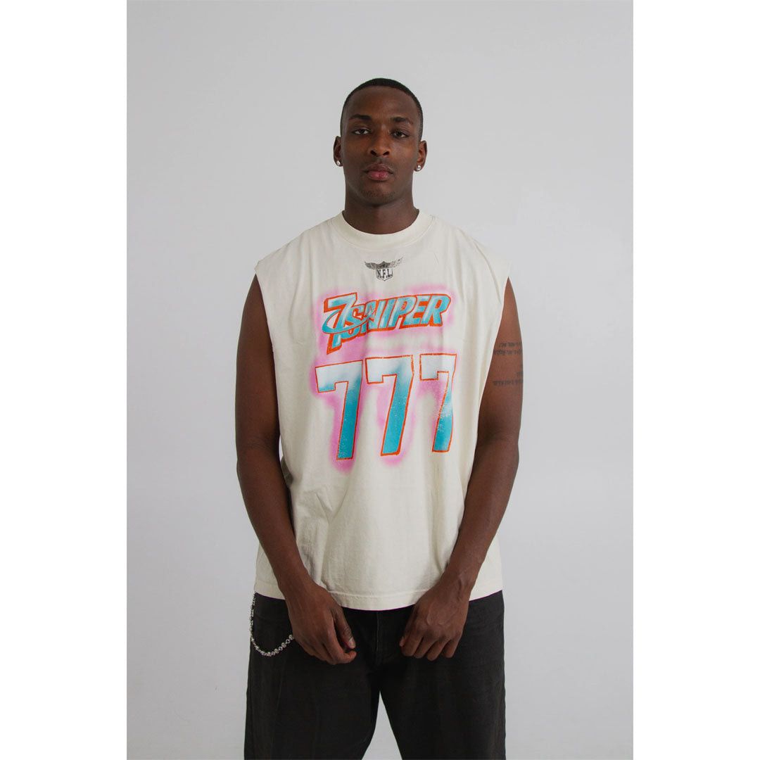 TRIPLE SEVENS NFL Sleeveless Tee Cream Size US XL / EU 56 / 4 - 3 Thumbnail