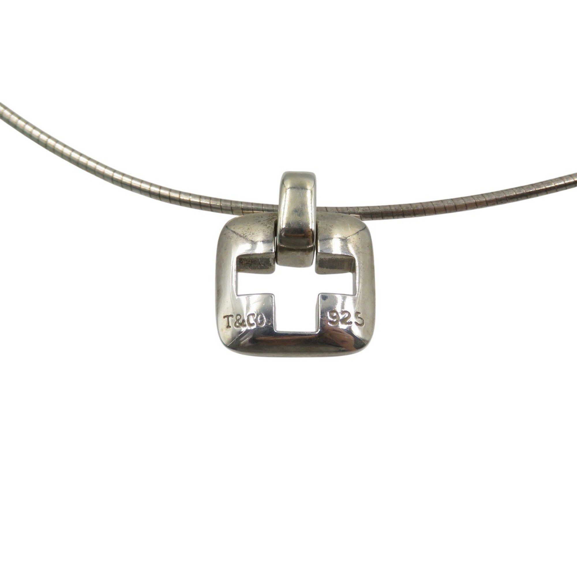 Tiffany & Co. Tiffany & Co. Open Cross Square 925 Sterling Silver Pendant Necklace 0938 Size ONE SIZE - 5 Thumbnail