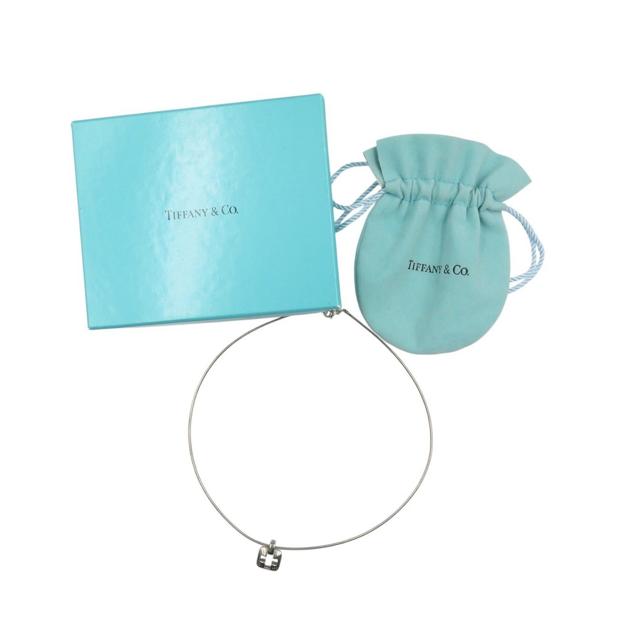Tiffany & Co. Tiffany & Co. Open Cross Square 925 Sterling Silver Pendant Necklace 0938 Size ONE SIZE - 2 Thumbnail