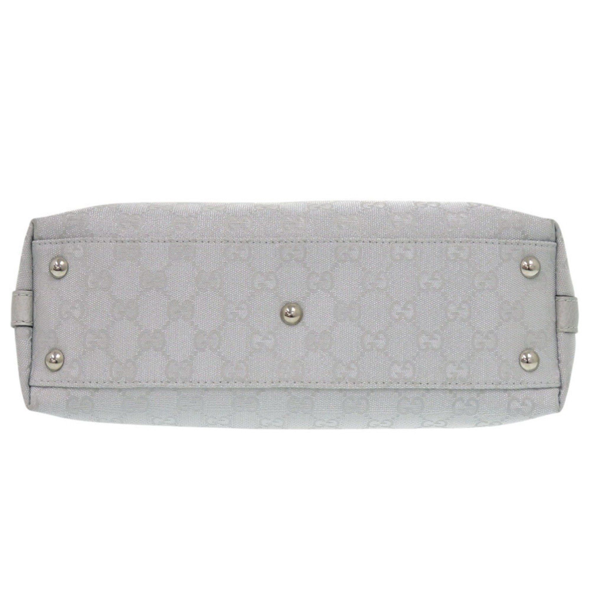 Gucci Gucci 264210 GG Canvas Leather Silver Handbag 1641 GUCCI Size ONE SIZE - 5 Thumbnail