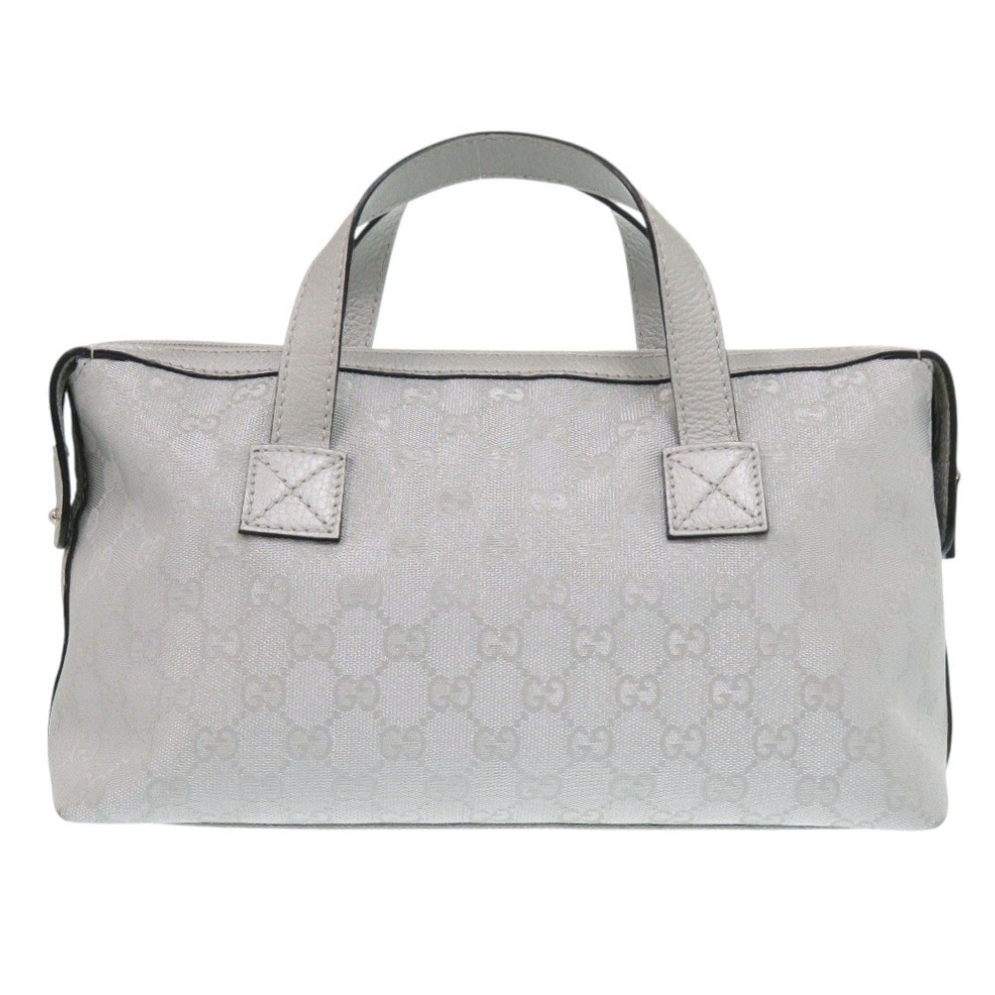 Gucci Gucci 264210 GG Canvas Leather Silver Handbag 1641 GUCCI Size ONE SIZE - 3 Thumbnail