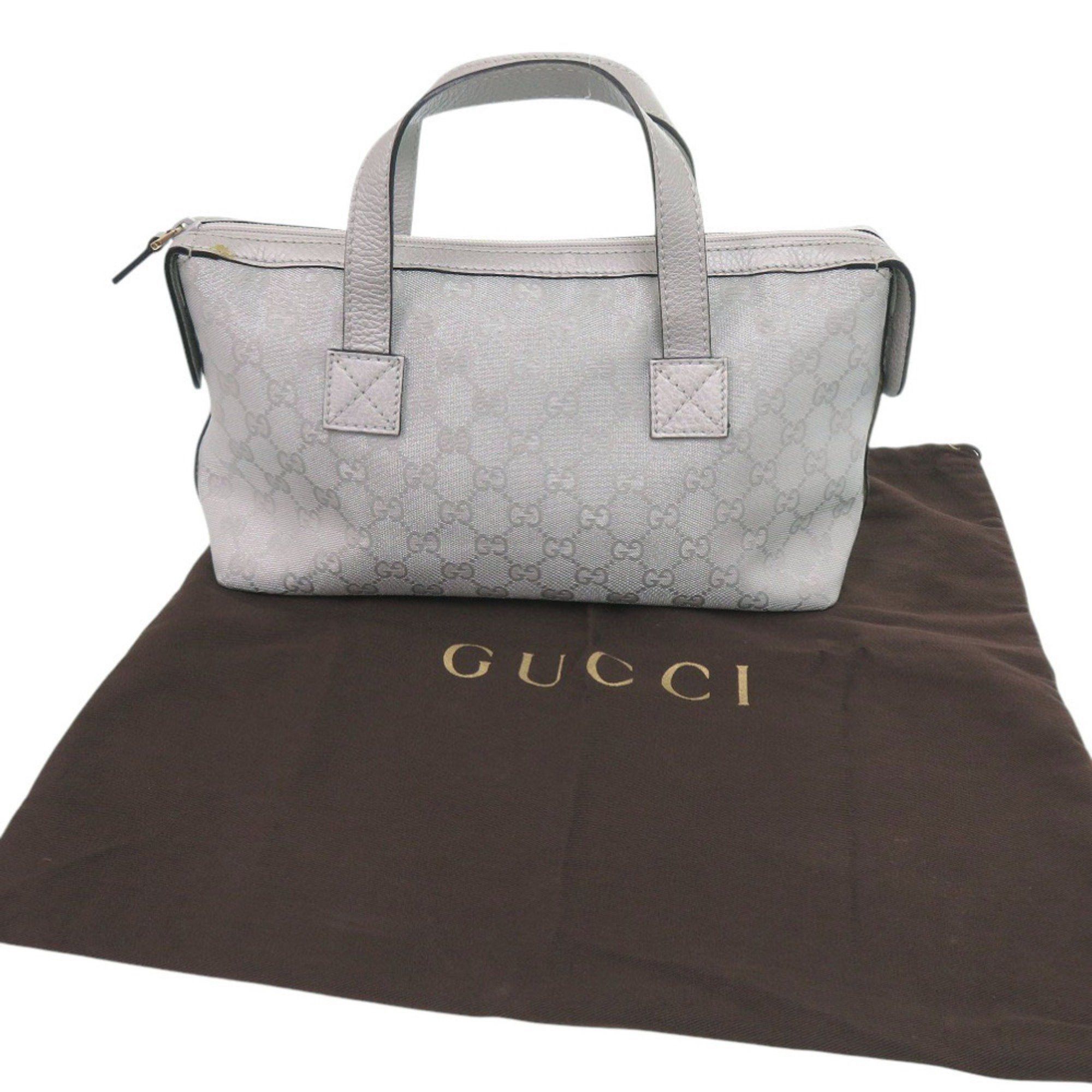 Gucci Gucci 264210 GG Canvas Leather Silver Handbag 1641 GUCCI Size ONE SIZE - 2 Thumbnail