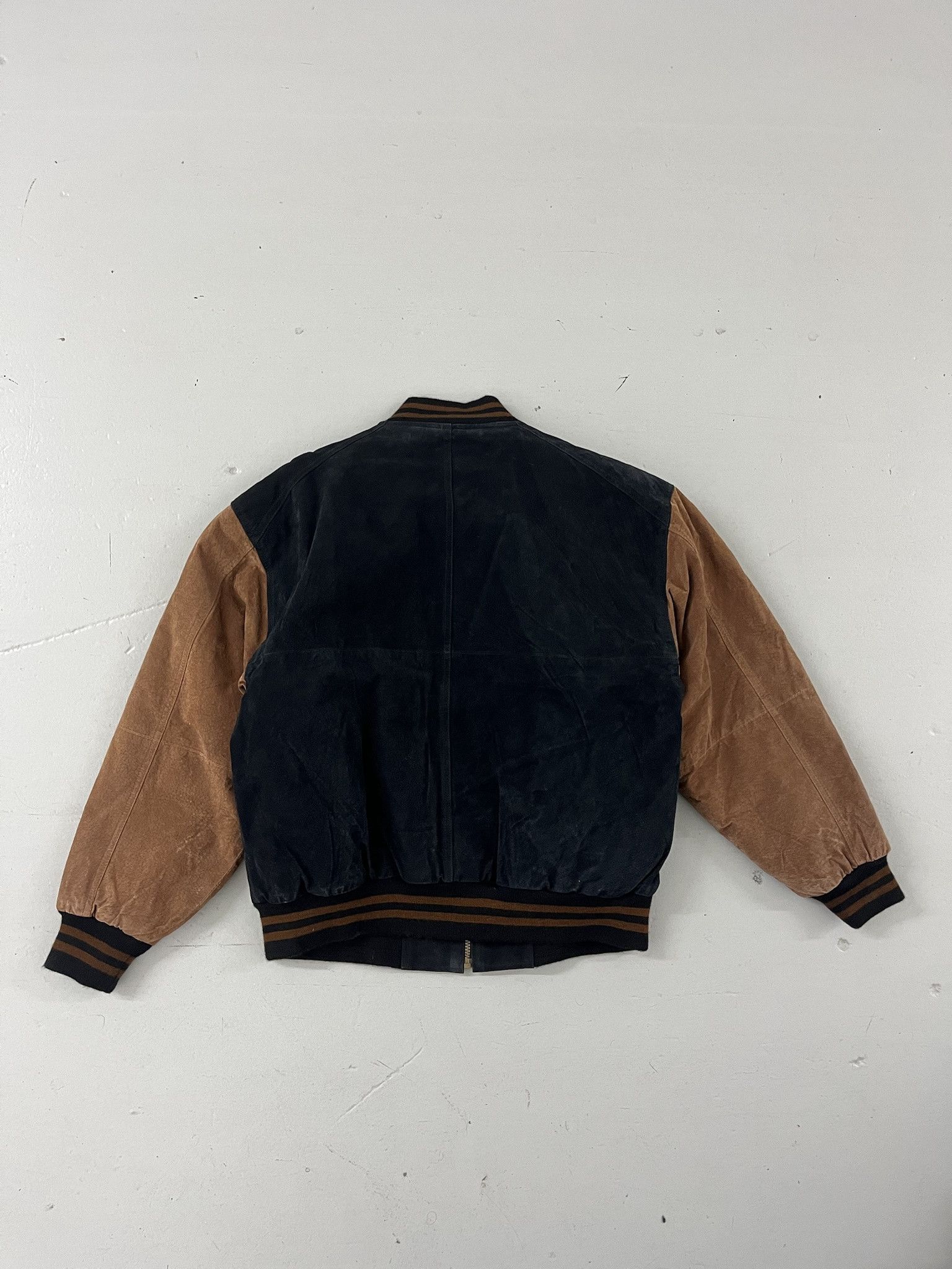 Leather Vintage 90s Suede Leather Bomber Jacket Val Sewer Service Leather Coat Size M Size US M / EU 48-50 / 2 - 3 Thumbnail