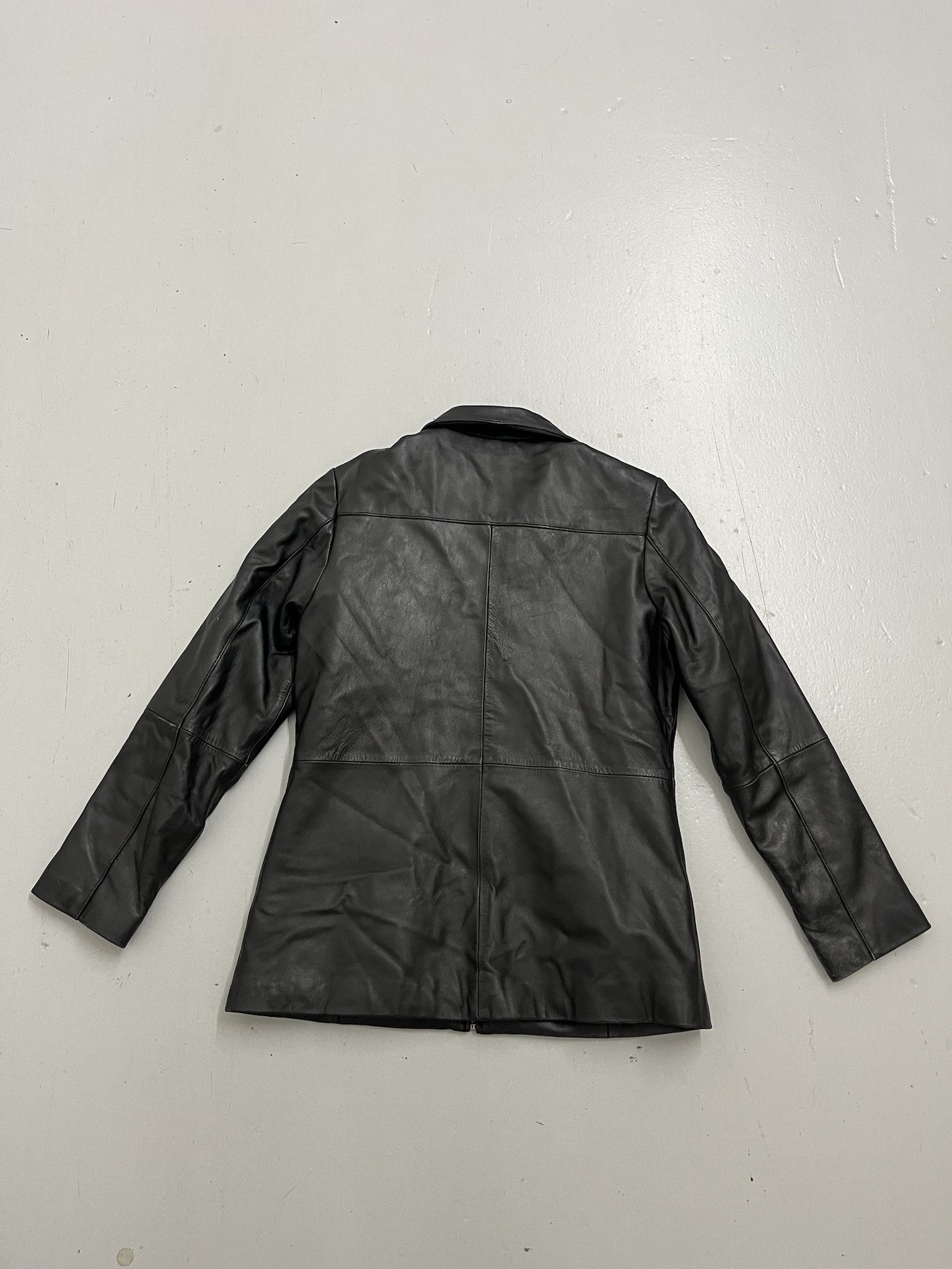 Leather × Wilsons Leather Vintage Leather Jacket 90s Black Leather Excelled Zip Motorcycle Jacket Size M Size US M / EU 48-50 / 2 - 3 Thumbnail