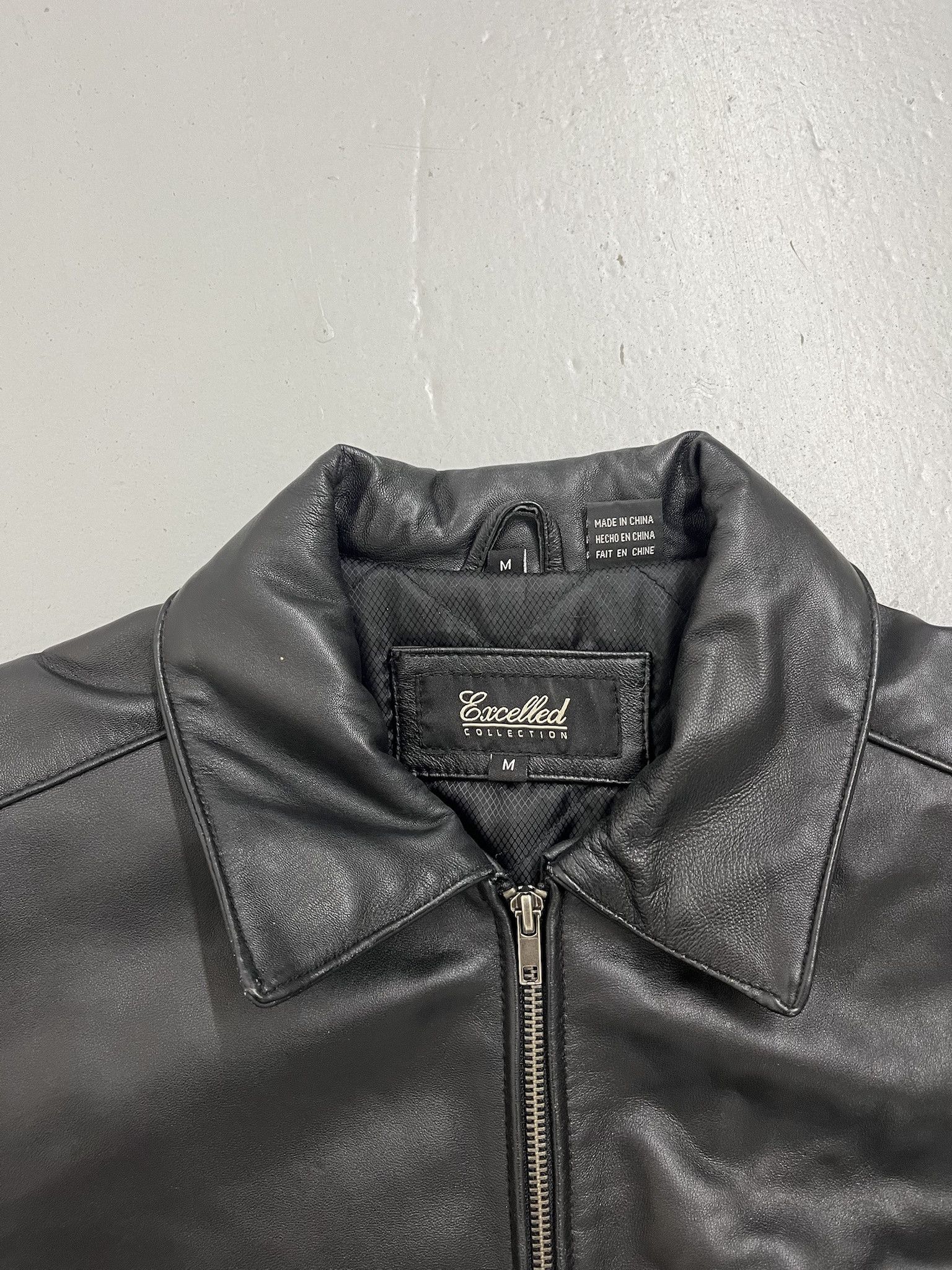Leather × Wilsons Leather Vintage Leather Jacket 90s Black Leather Excelled Zip Motorcycle Jacket Size M Size US M / EU 48-50 / 2 - 2 Thumbnail