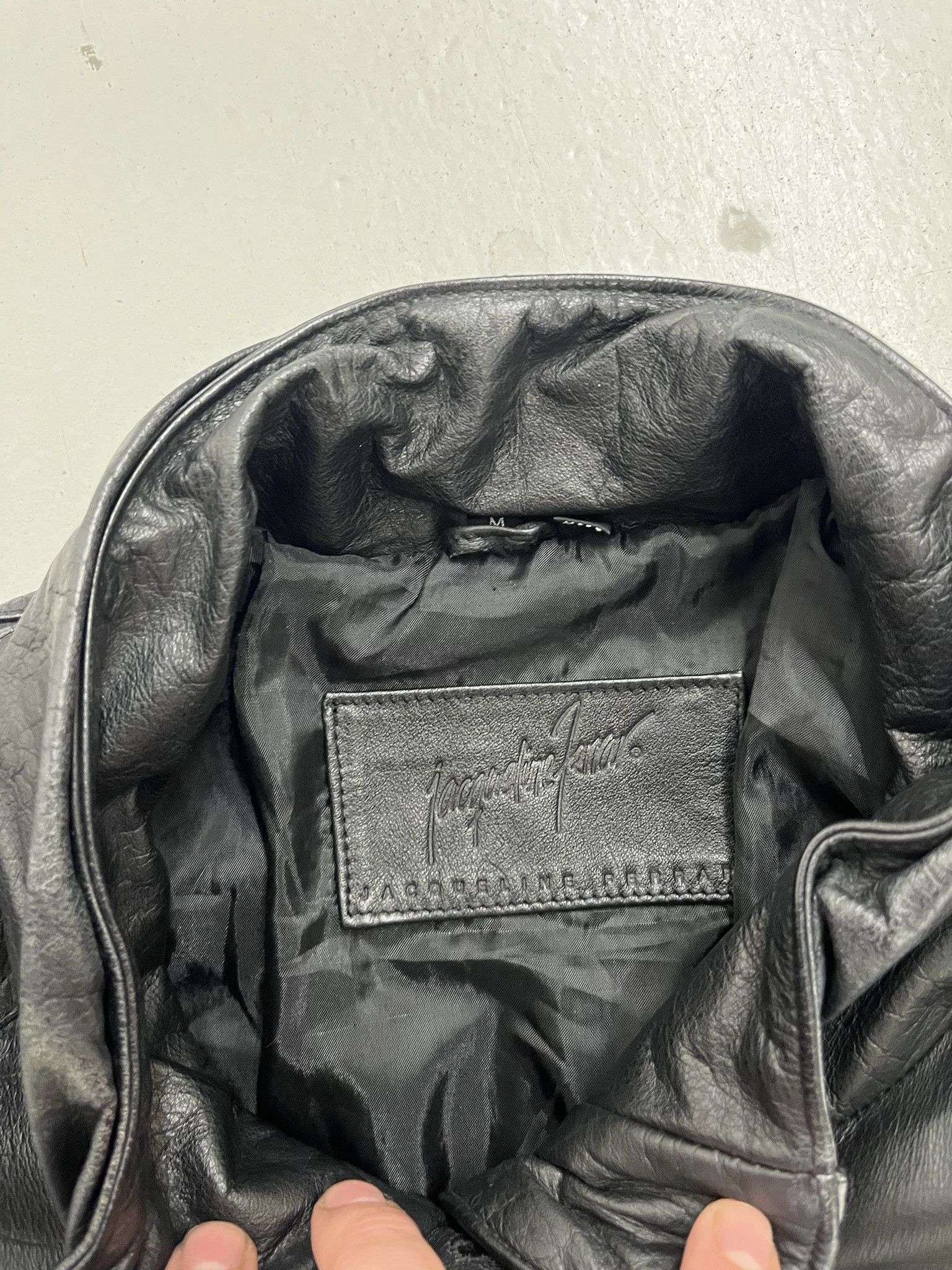 Leather × Wilsons Leather Vintage Leather Jacket 90s Black Leather Jacqueline Ferrer Leather Coat Size M Size US M / EU 48-50 / 2 - 2 Thumbnail