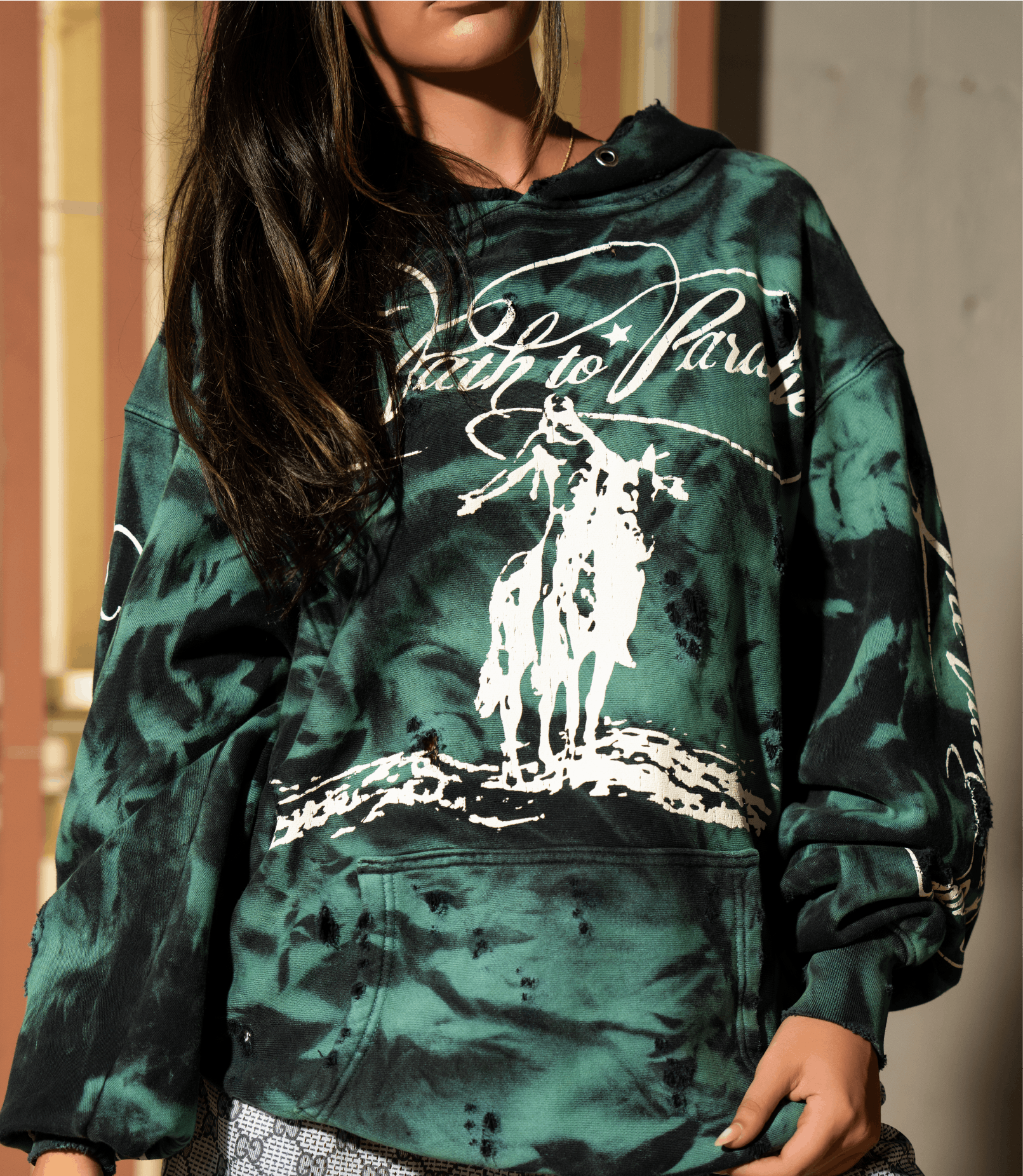 HELLSTAR Studios Green Marble Paradise Hoodie Size US M / EU 48-50 / 2 - 2 Thumbnail