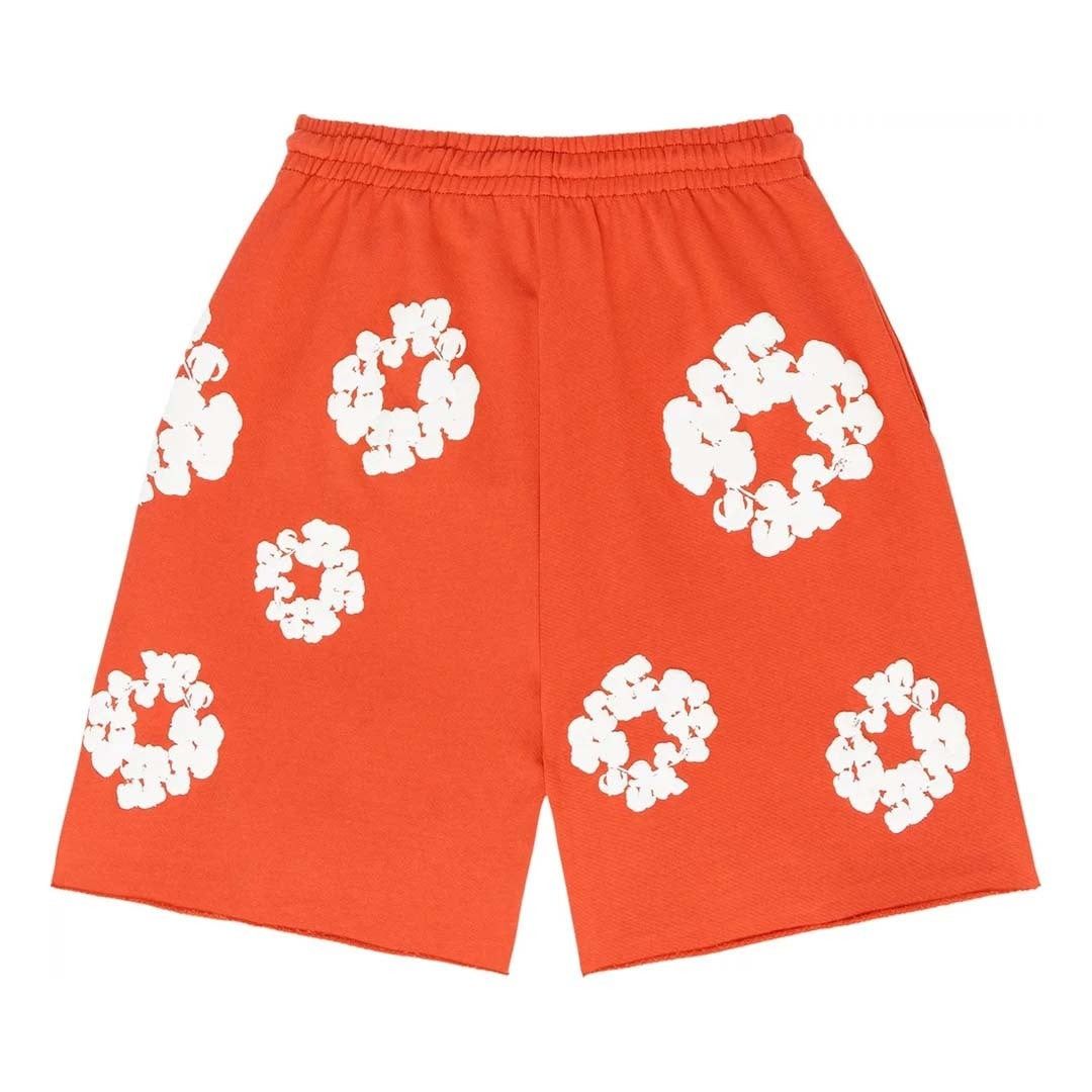 DENIM TEARS The Cotton Wreath Shorts 'Orange' Size US 34 / EU 50 - 2 Thumbnail