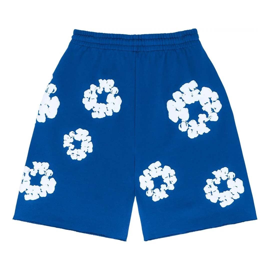 DENIM TEARS The Cotton Wreath Shorts 'Royal Blue' Size US 34 / EU 50 - 2 Thumbnail