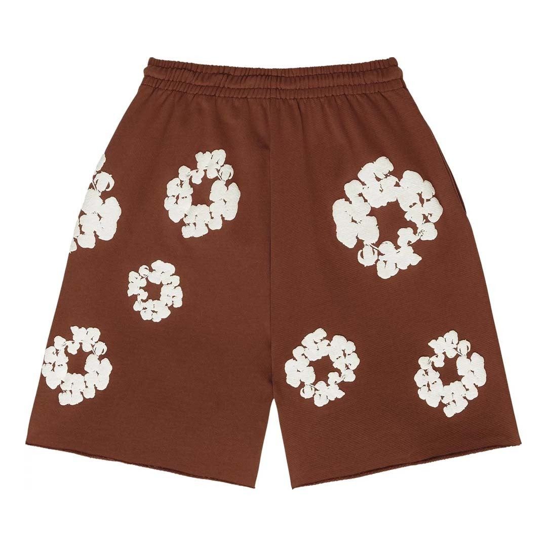 DENIM TEARS The Cotton Wreath Shorts Brown Size US 32 / EU 48 - 2 Thumbnail