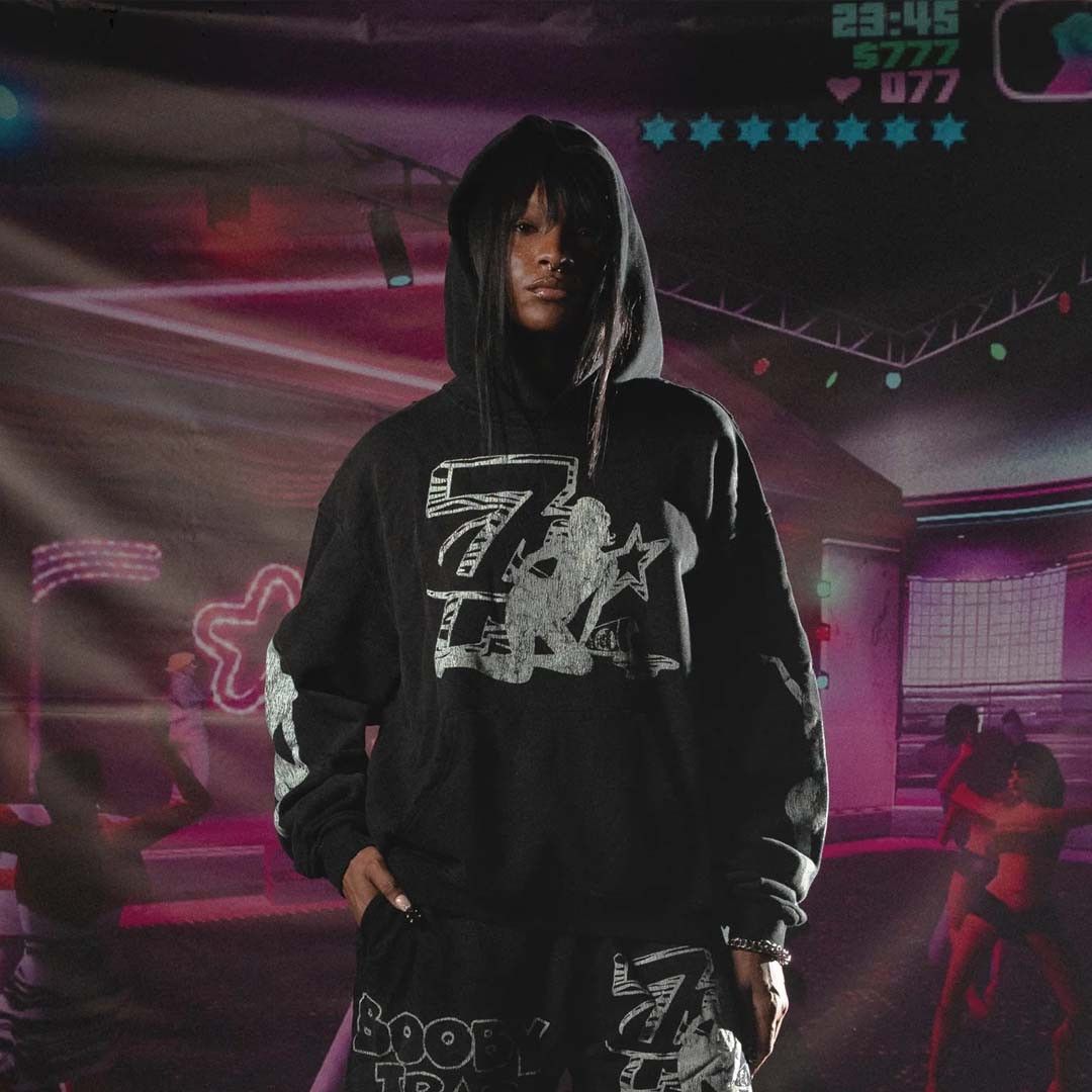 TRIPLE SEVENS Trap Hoodie Black Distressed Size US M / EU 48-50 / 2 - 2 Thumbnail