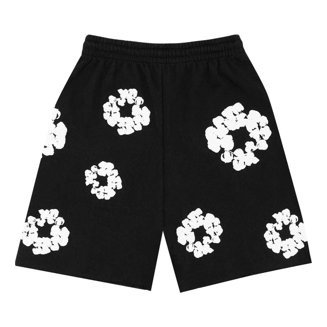 DENIM TEARS The Cotton Wreath Shorts Black Size US 34 / EU 50 - 2 Thumbnail
