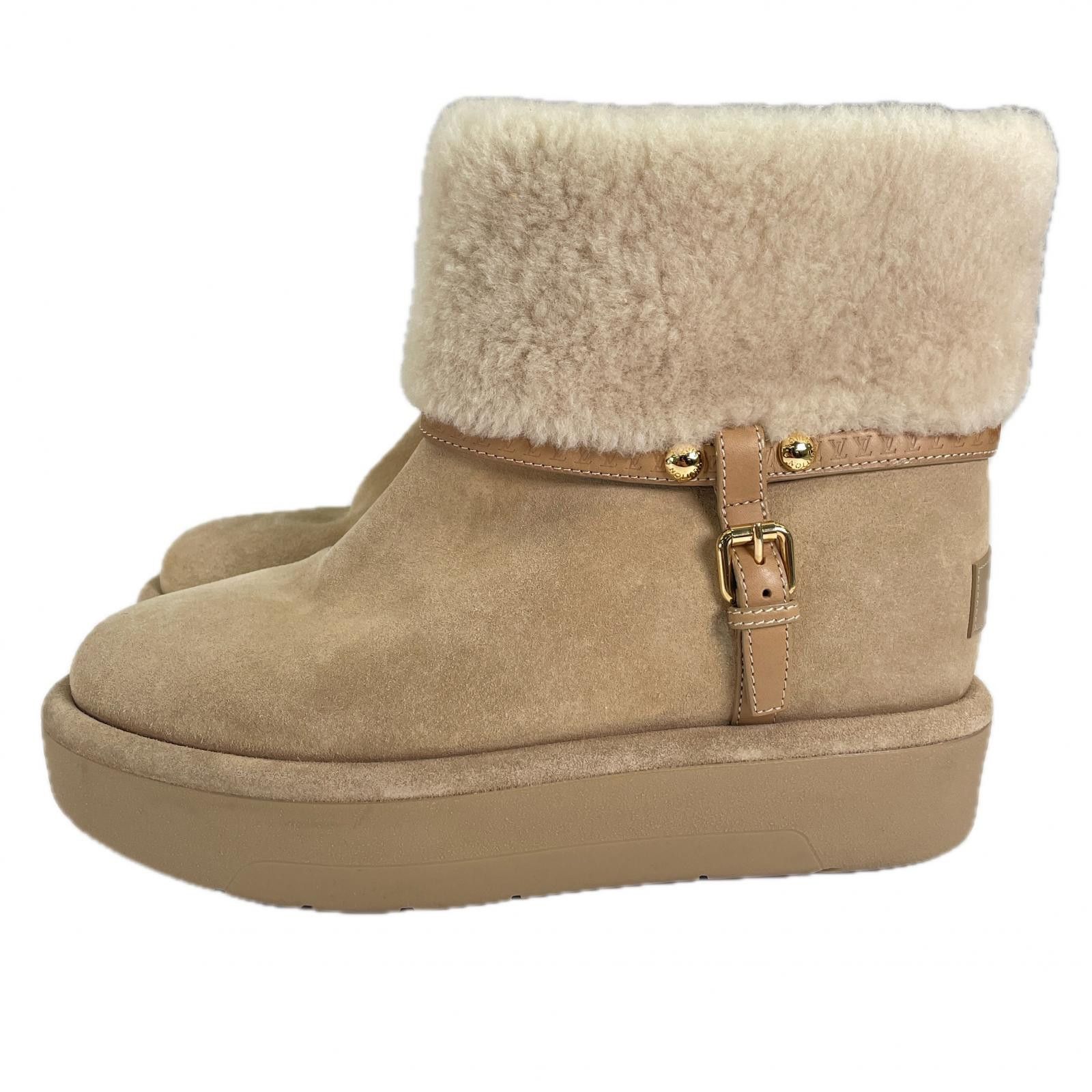 Louis Vuitton Louis Vuitton Louis Vuitton Mouton Short Boots Leather Shoes DUTY FREE for USA Size ONE SIZE - 2 Thumbnail