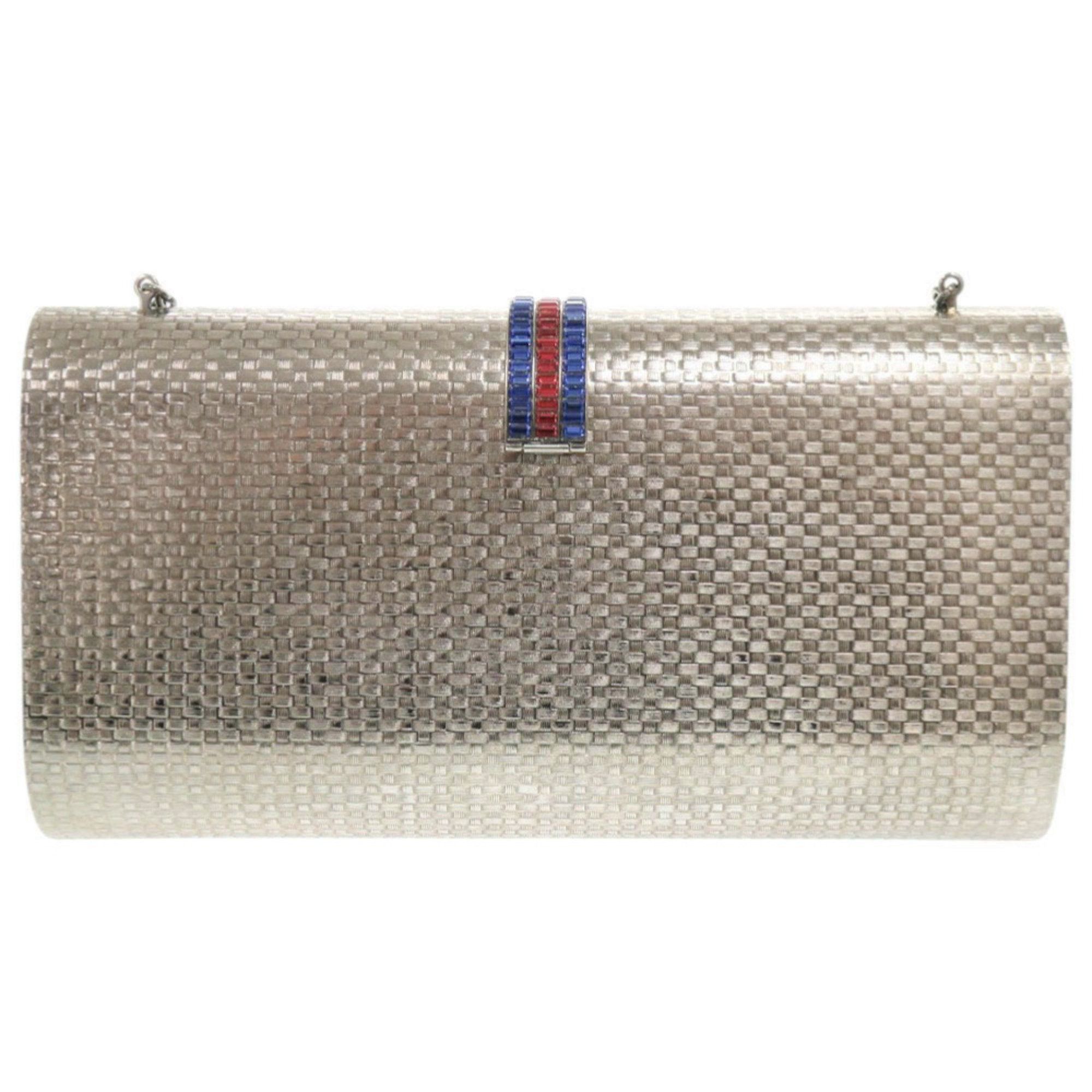 Gucci Gucci 725758 Metal Crystal Silver Chain Shoulder Bag 0347 GUCCI Size ONE SIZE - 3 Thumbnail