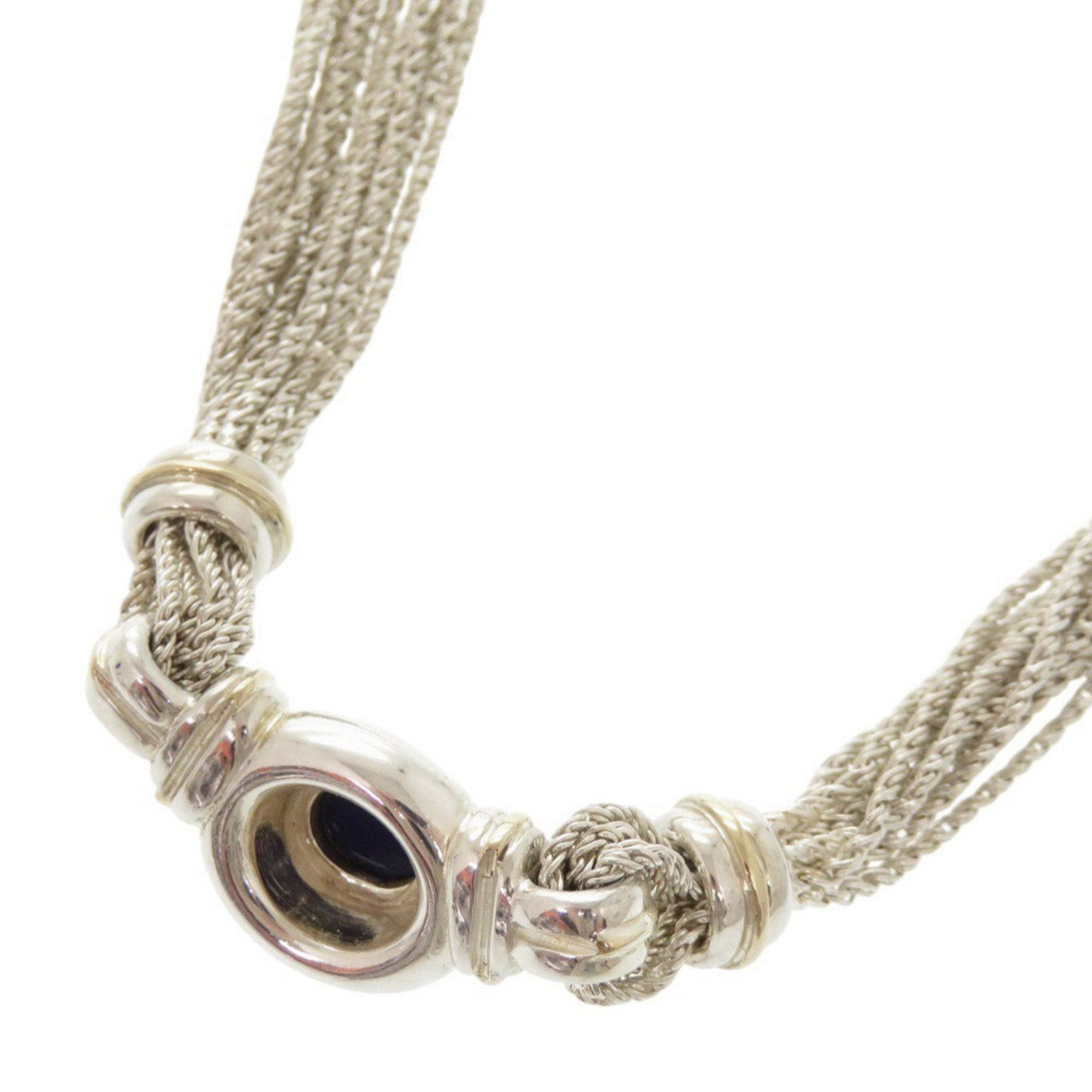 Tiffany & Co. Tiffany & Co. Vintage Multi-Strand 925 Sterling Silver Necklace with Lapis Lazuli, 18K Yellow Gold, 0535 Size ONE SIZE - 2 Thumbnail