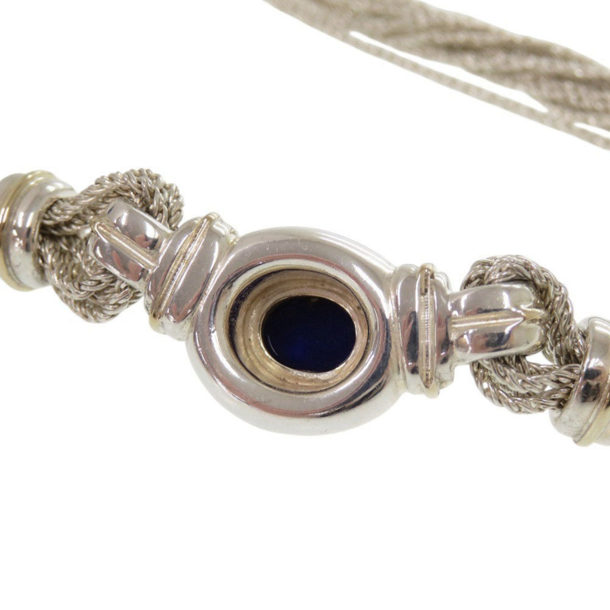 Tiffany & Co. Tiffany & Co. Vintage Multi-Strand 925 Sterling Silver Necklace with Lapis Lazuli, 18K Yellow Gold, 0535 Size ONE SIZE - 4 Thumbnail