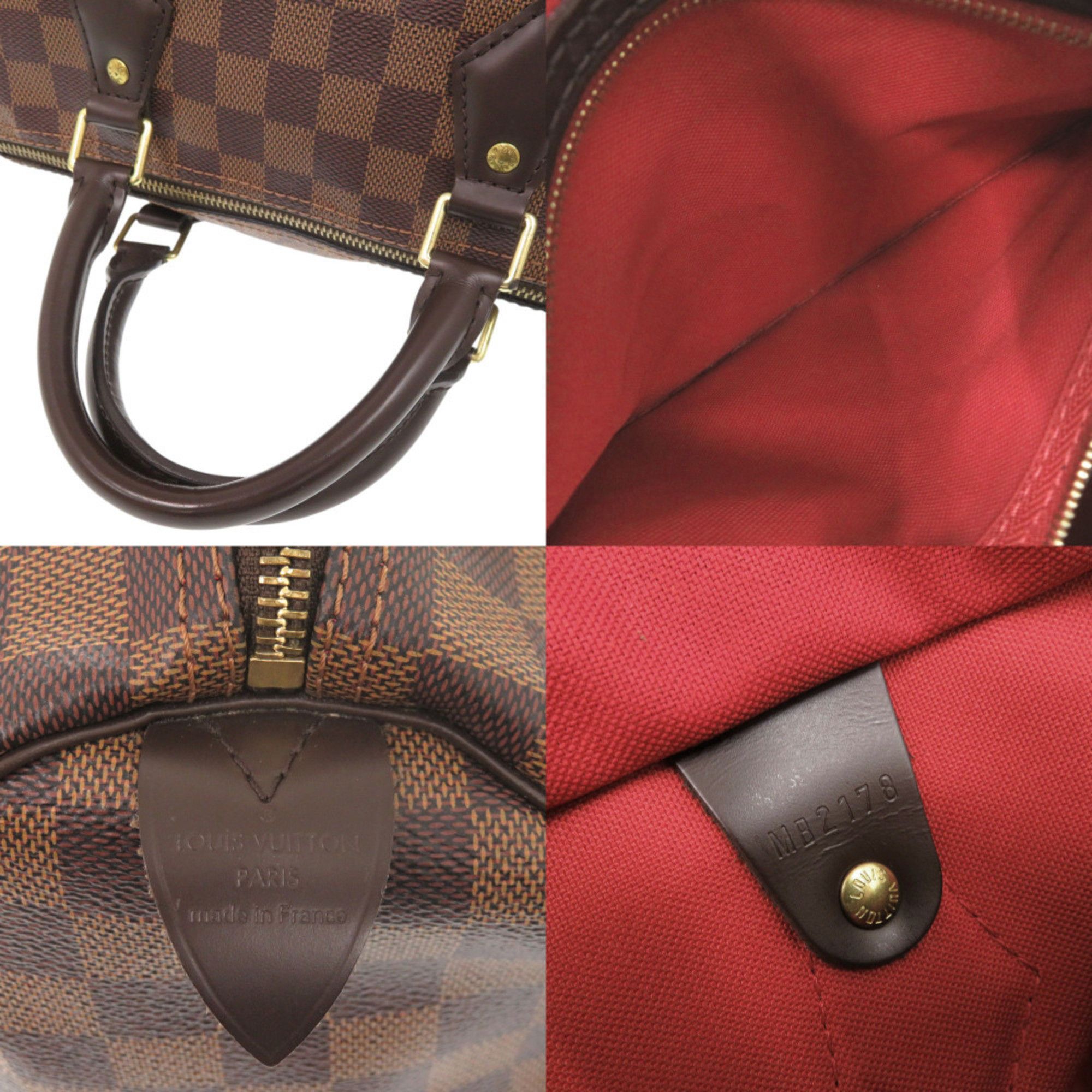 Louis Vuitton Louis Vuitton Speedy 30 Damier Ebene N41364 Brown Handbag 0029 LOUIS VUITTON Size ONE SIZE - 6 Thumbnail