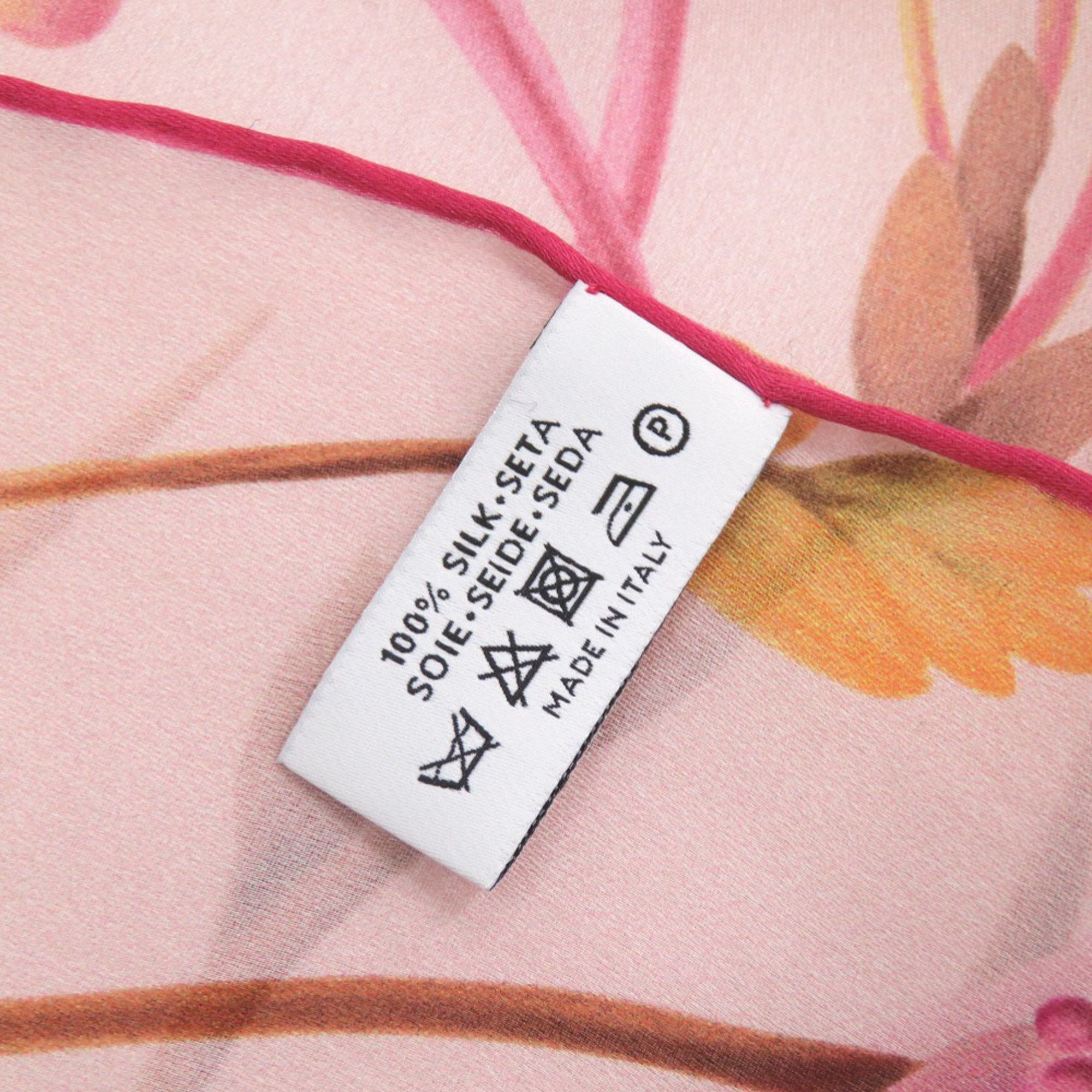 Salvatore Ferragamo Salvatore Ferragamo floral print silk pink scarf/muffler 0941 Size ONE SIZE - 5 Thumbnail