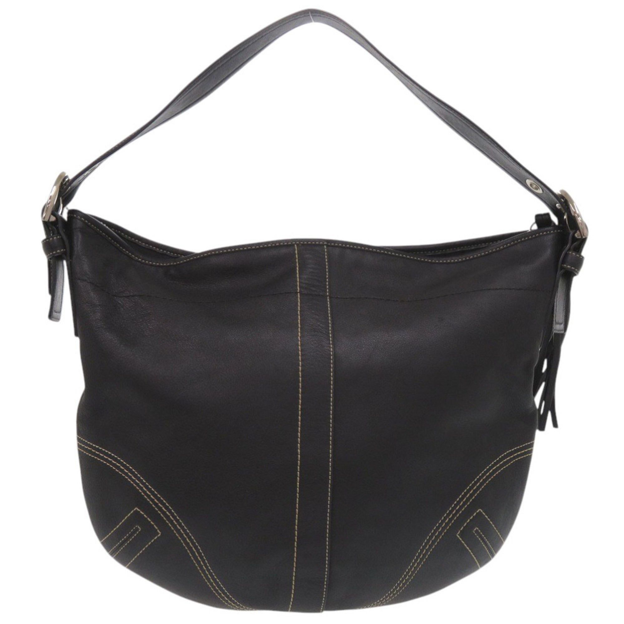 Coach Coach Leather Black One-Shoulder Bag 0015 COACH Size ONE SIZE - 2 Thumbnail