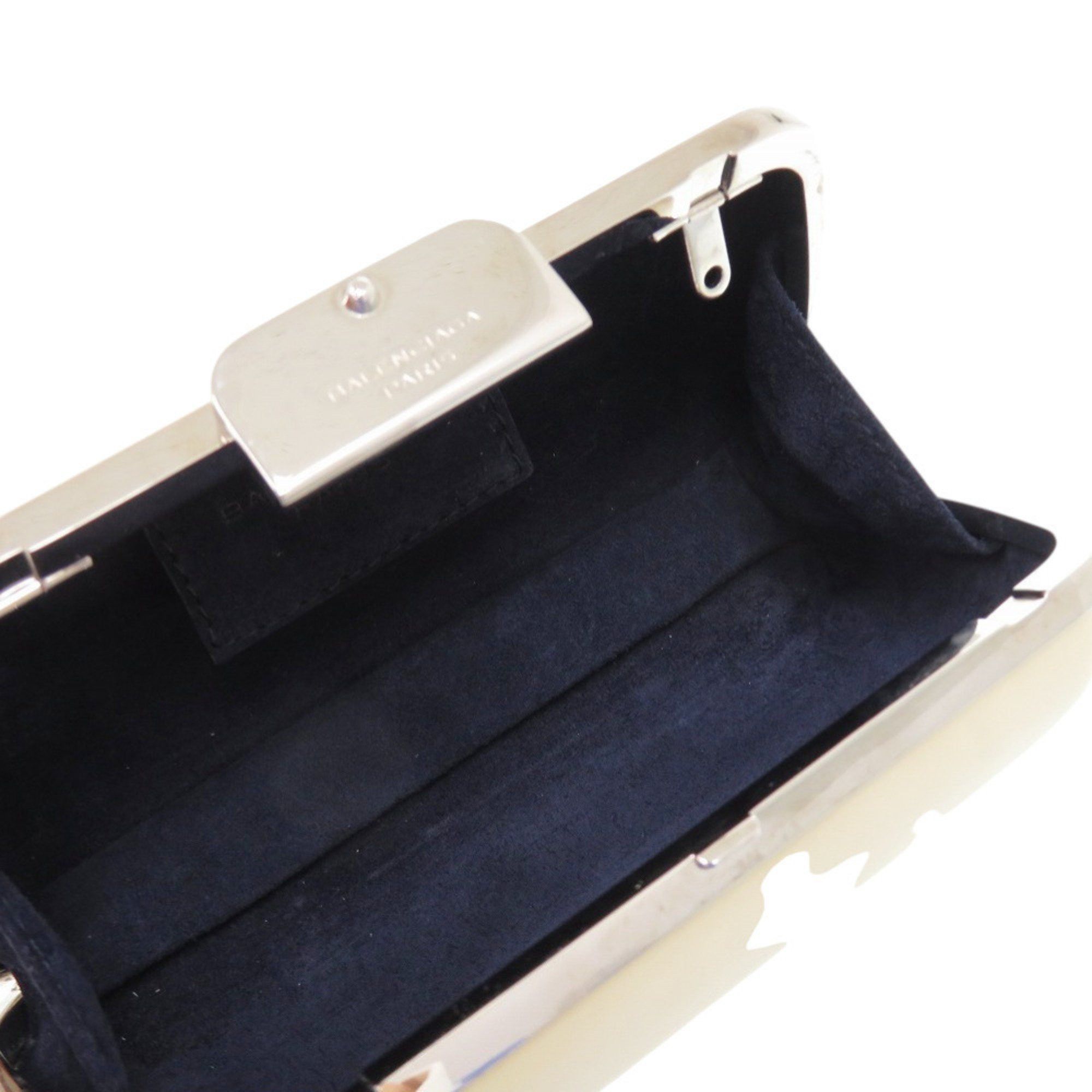 Balenciaga Balenciaga 1518 BALENCIAGA Clasp Purse 1 27276 Leather Metal Silver Hardware Ivory White Shoulder Bag Size ONE SIZE - 6 Thumbnail