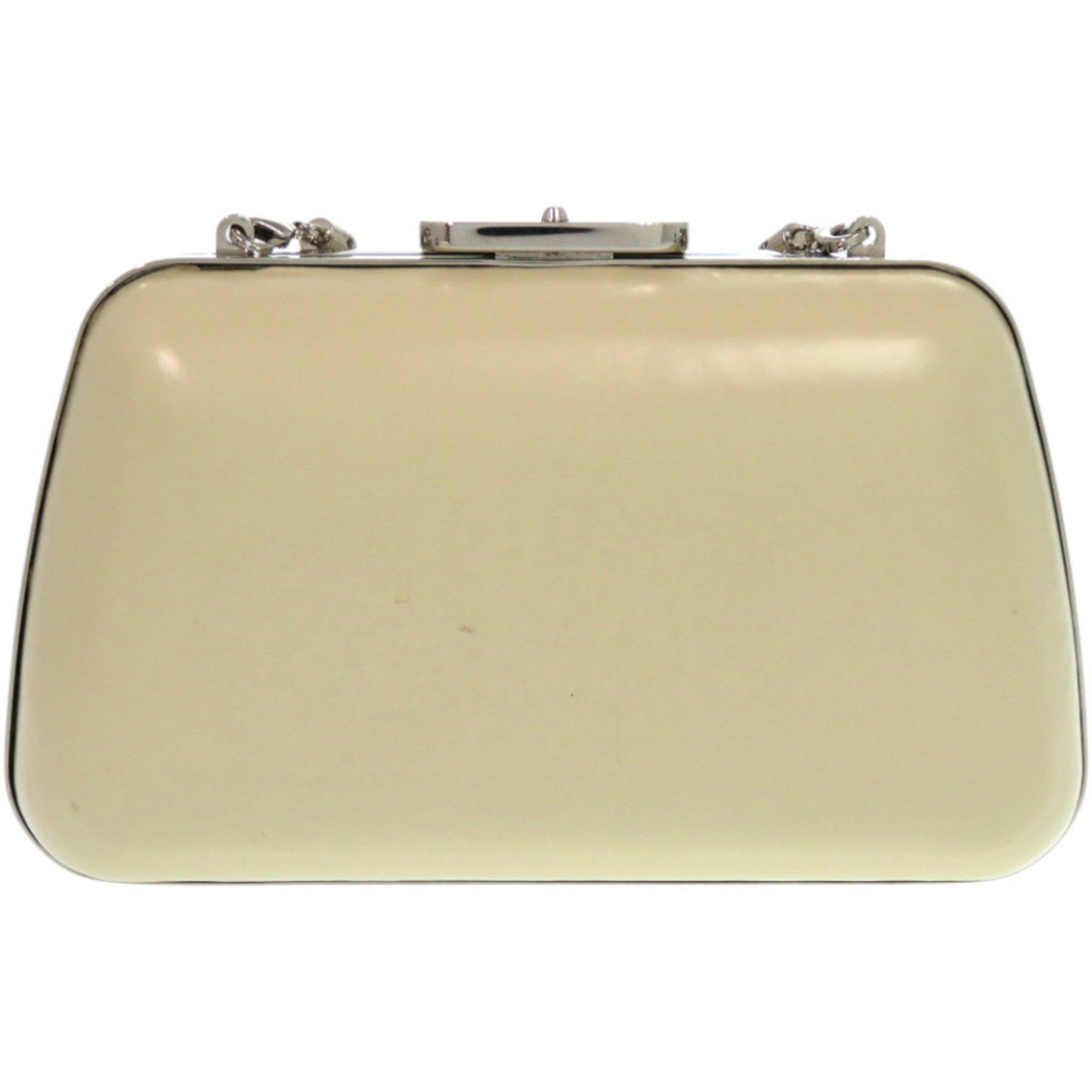 Balenciaga Balenciaga 1518 BALENCIAGA Clasp Purse 1 27276 Leather Metal Silver Hardware Ivory White Shoulder Bag Size ONE SIZE - 2 Thumbnail