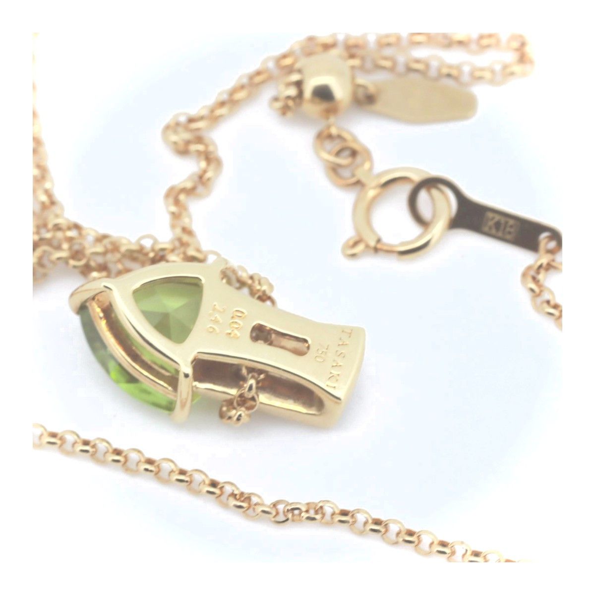 Other Tasaki Tasaki Peridot Shell Diamond Au750 Necklace Crocodile skin Necklace DUTY FREE for USA Size ONE SIZE - 4 Thumbnail