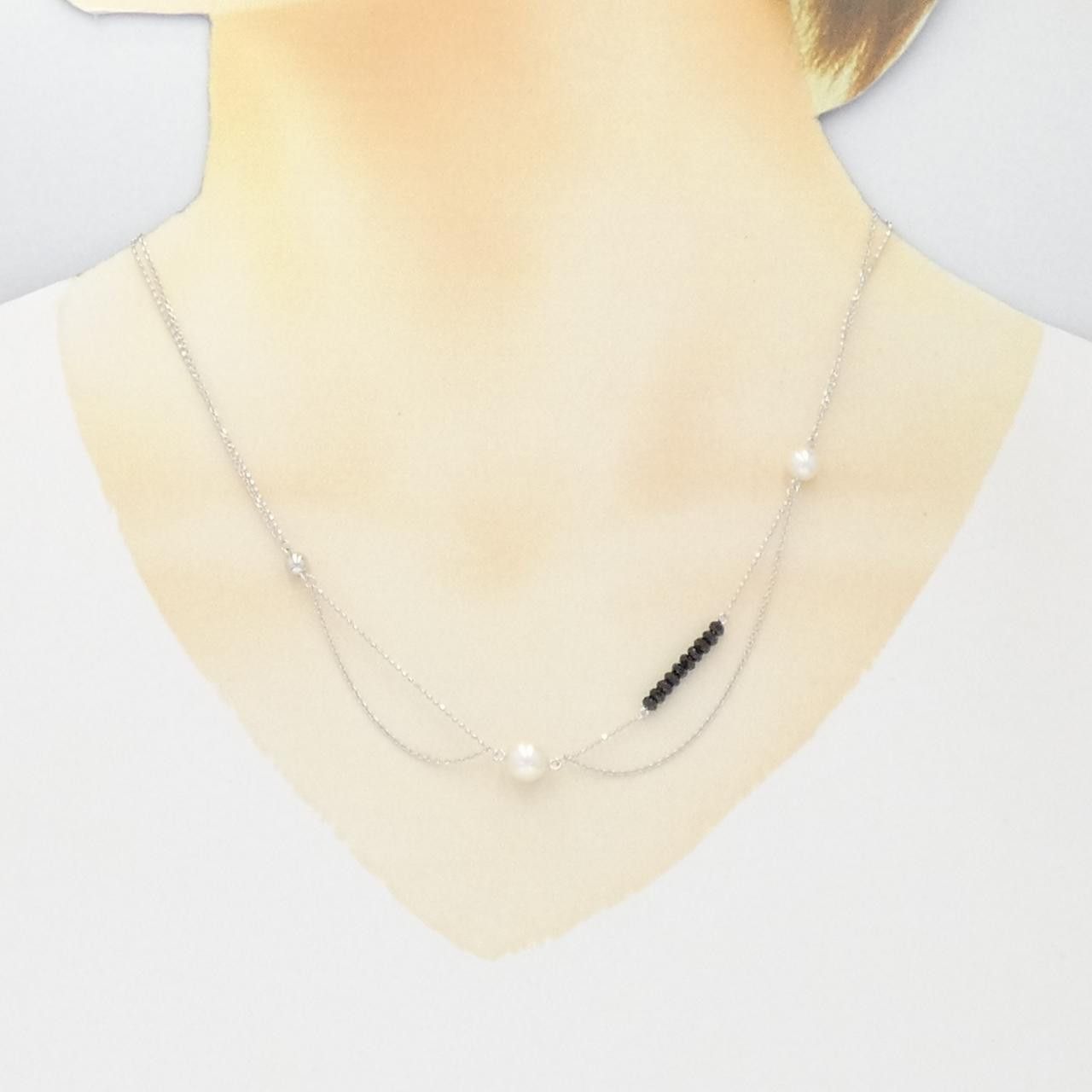 Other Tasaki Tasaki Akoya Pearl Au750 White Gold Necklace Calfskin Necklace DUTY FREE for USA Size ONE SIZE - 5 Thumbnail