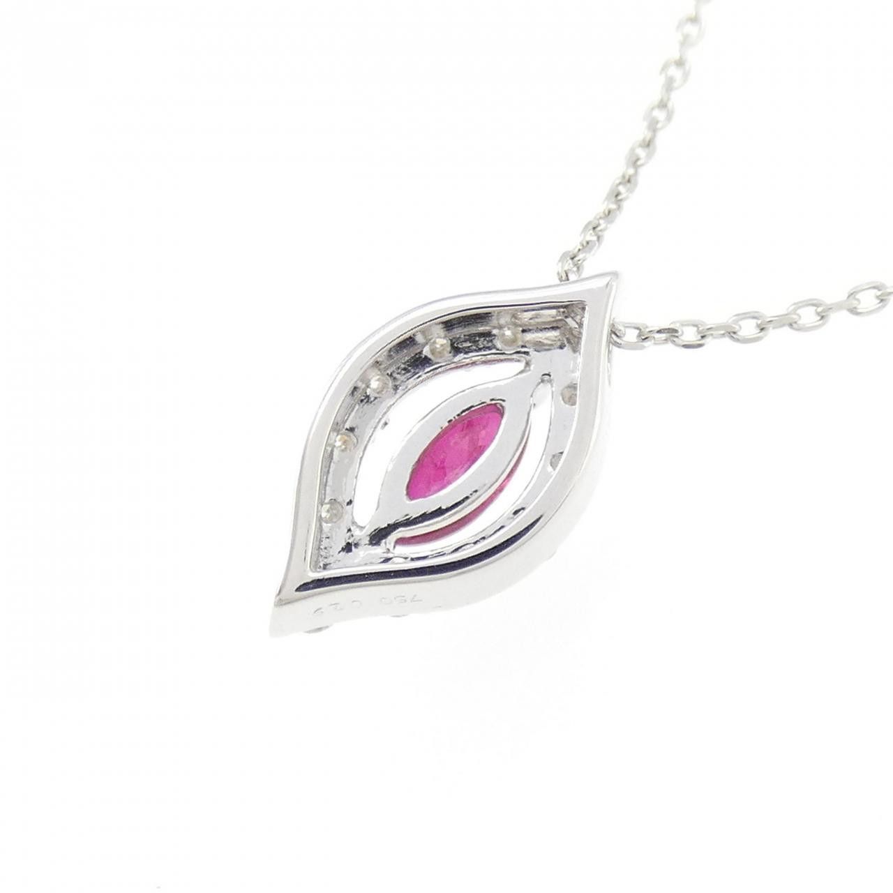 Other Tasaki Tasaki K18 White Gold Ruby Diamond Necklace Metal Necklace DUTY FREE for USA Size ONE SIZE - 4 Thumbnail