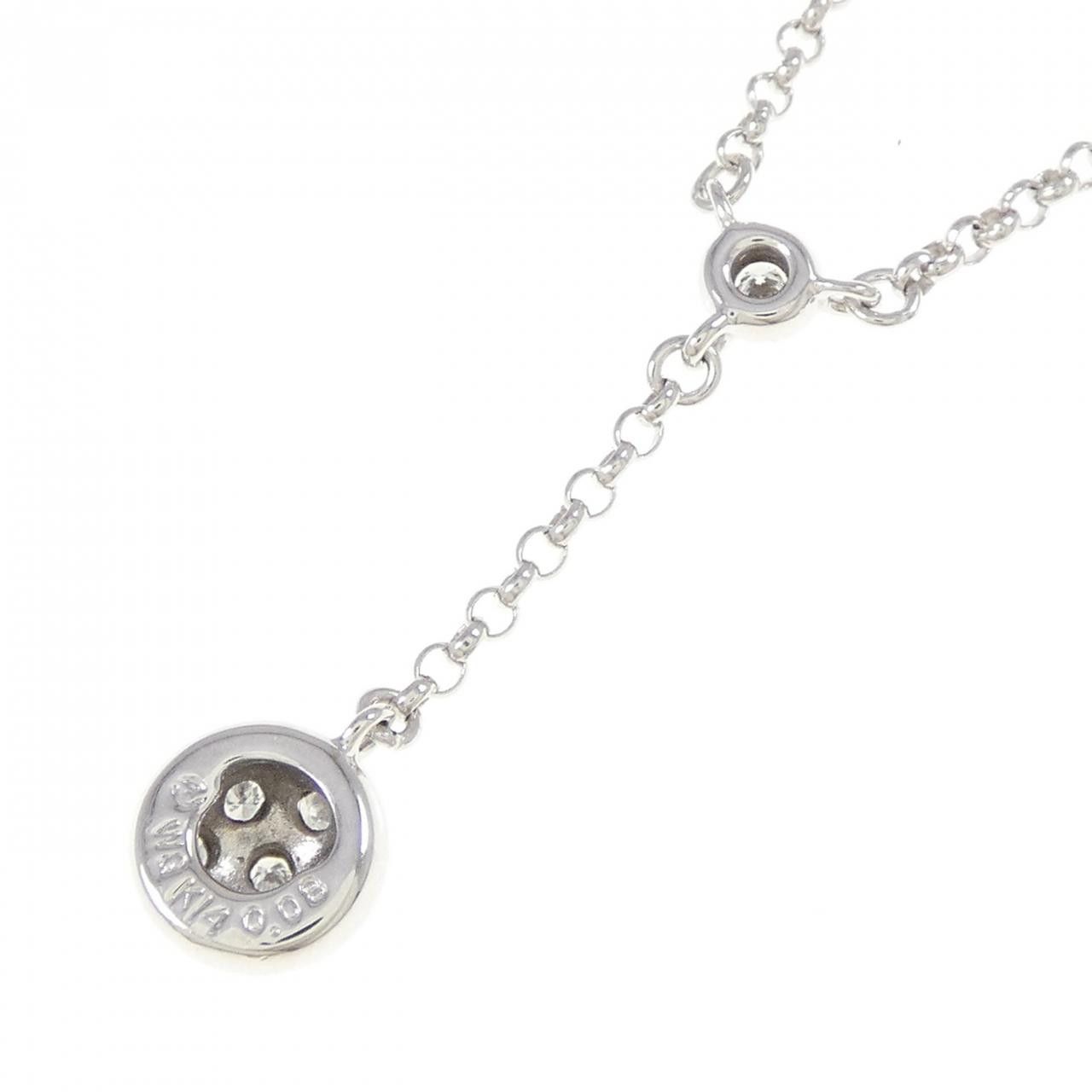 Other Tasaki Tasaki K14 White Gold Diamond Necklace Metal Necklace DUTY FREE for USA Size ONE SIZE - 4 Thumbnail