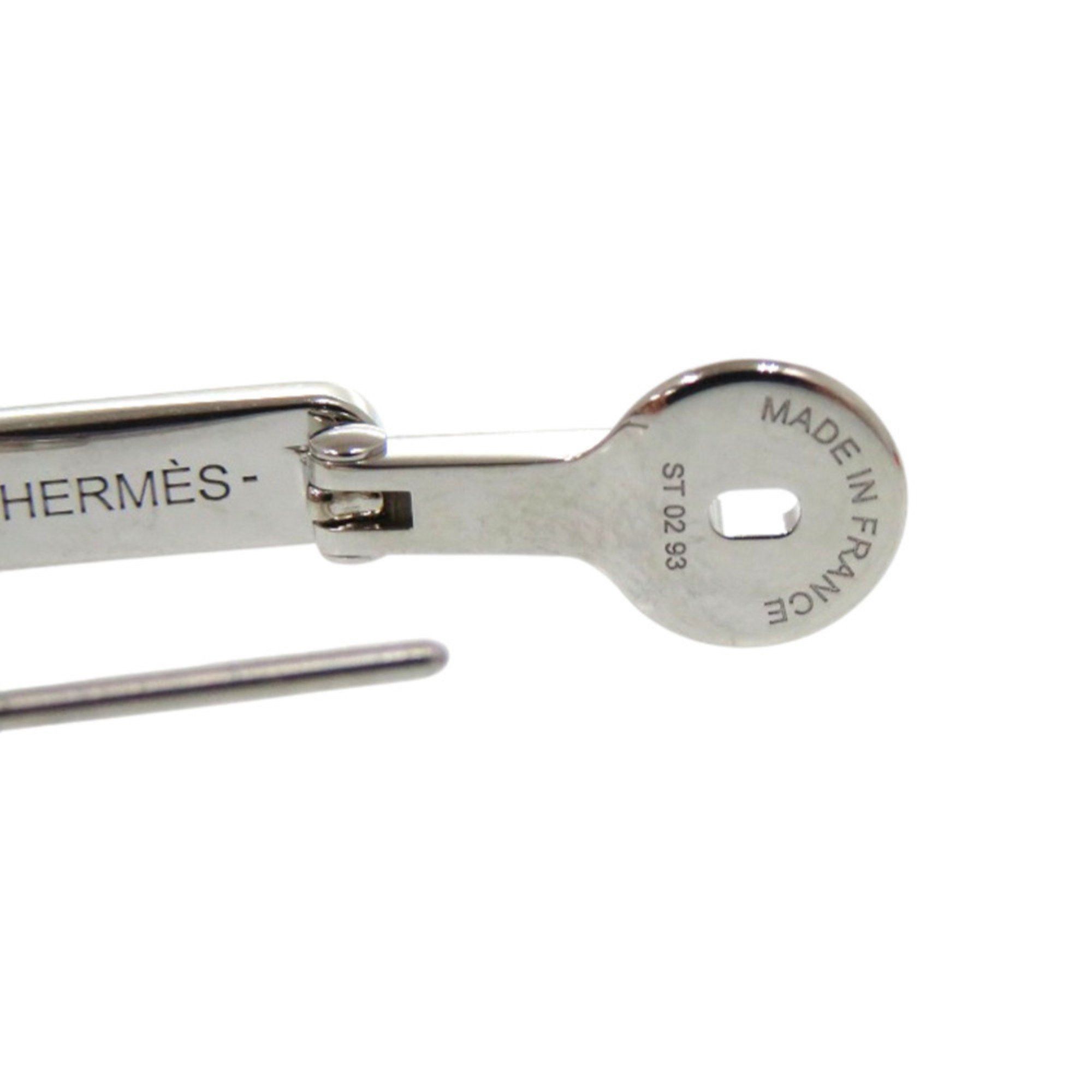 Hermes Like new Hermès Etrier single earring (single earring) H077357FP05, lacquered metal with blue ring, 1636 HERMES Size ONE SIZE - 9 Thumbnail