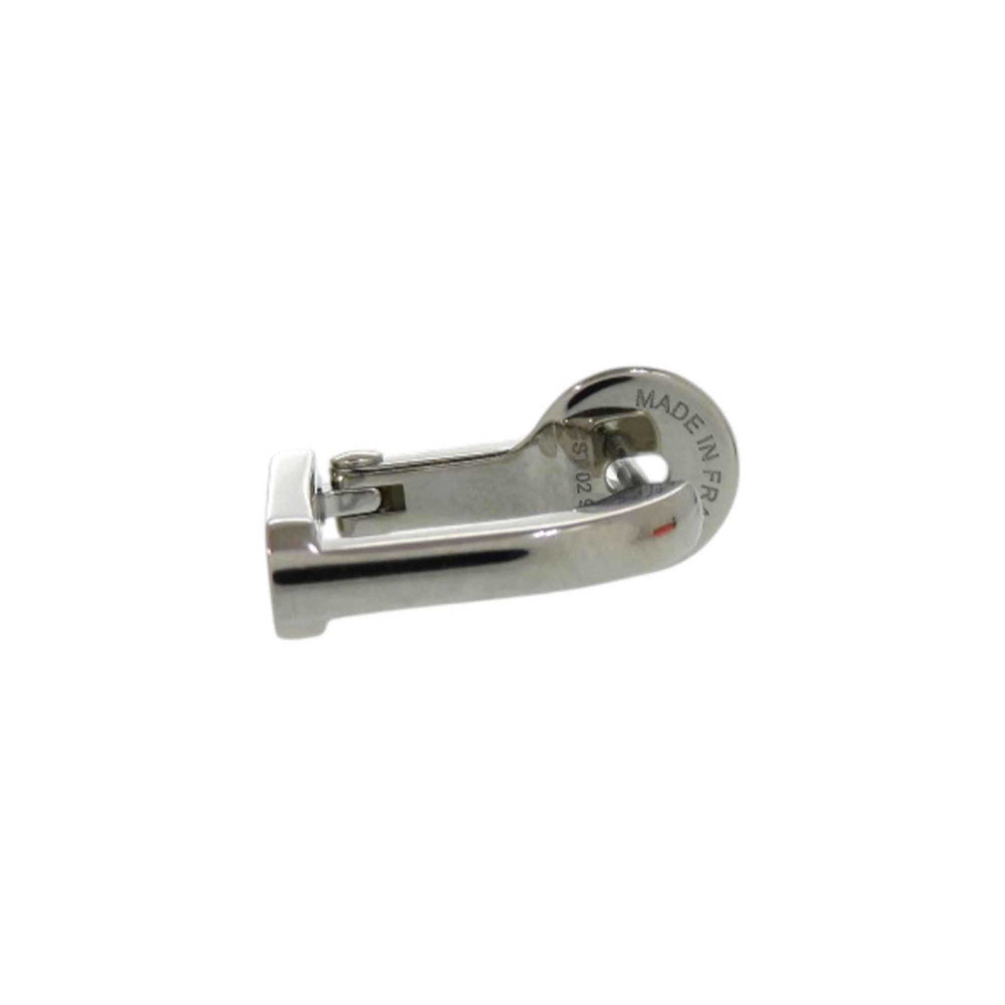 Hermes Like new Hermès Etrier single earring (single earring) H077357FP05, lacquered metal with blue ring, 1636 HERMES Size ONE SIZE - 7 Thumbnail
