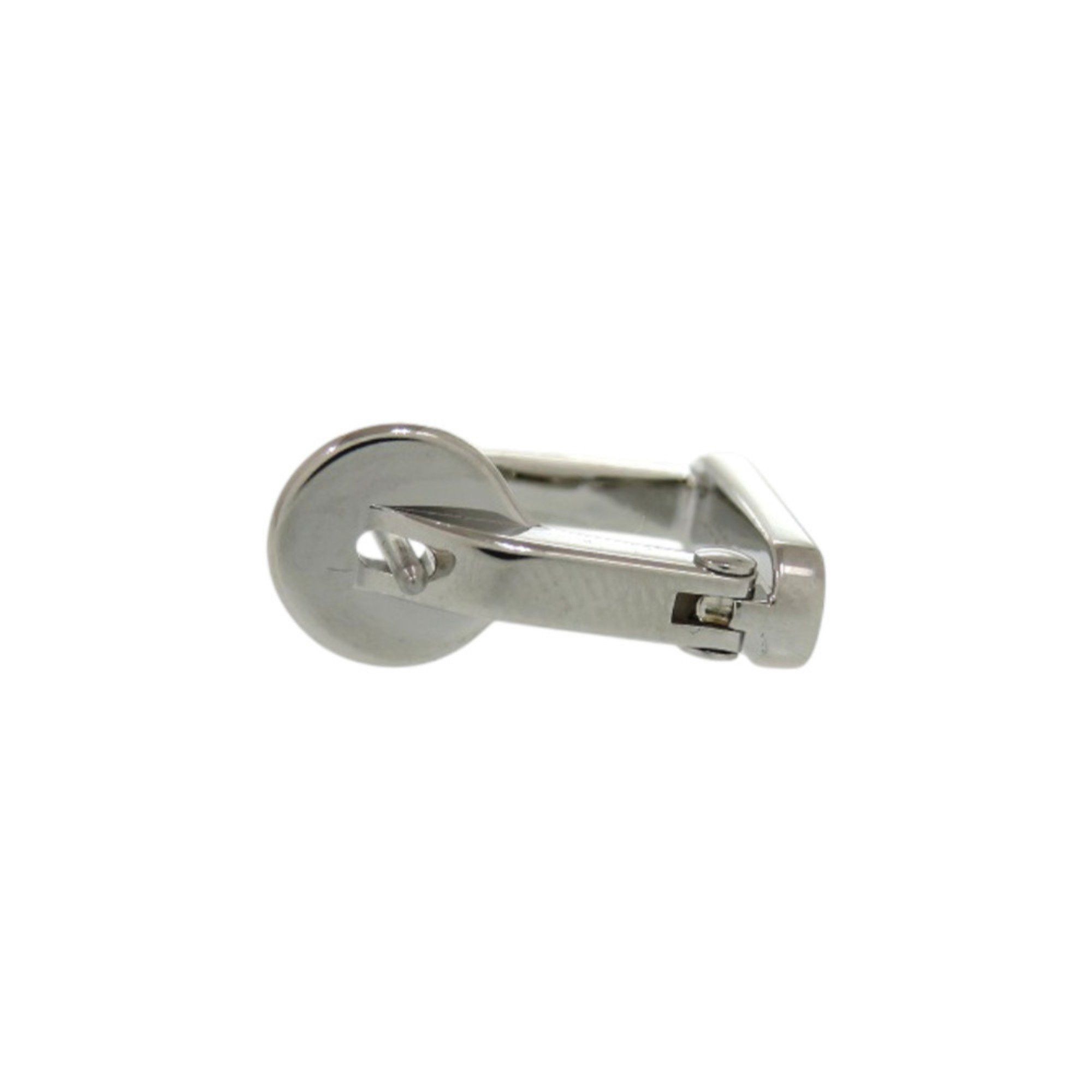 Hermes Like new Hermès Etrier single earring (single earring) H077357FP05, lacquered metal with blue ring, 1636 HERMES Size ONE SIZE - 8 Thumbnail