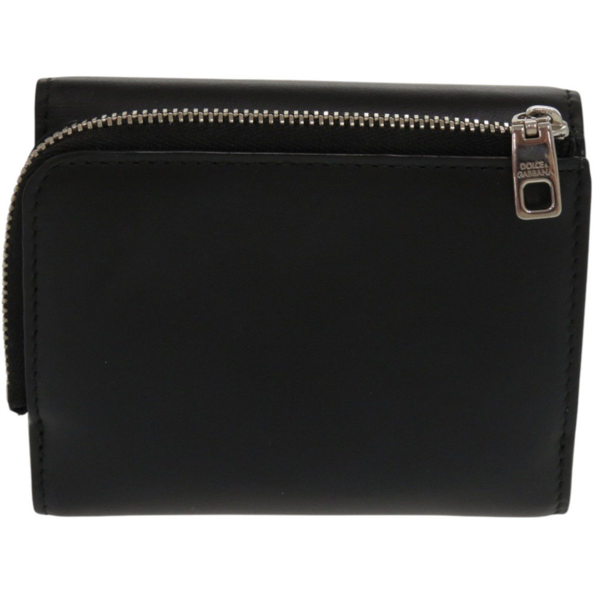 Dolce & Gabbana Dolce & Gabbana Leather Black Tri-fold Wallet 0658 DOLCE&GABBANA Size ONE SIZE - 3 Thumbnail