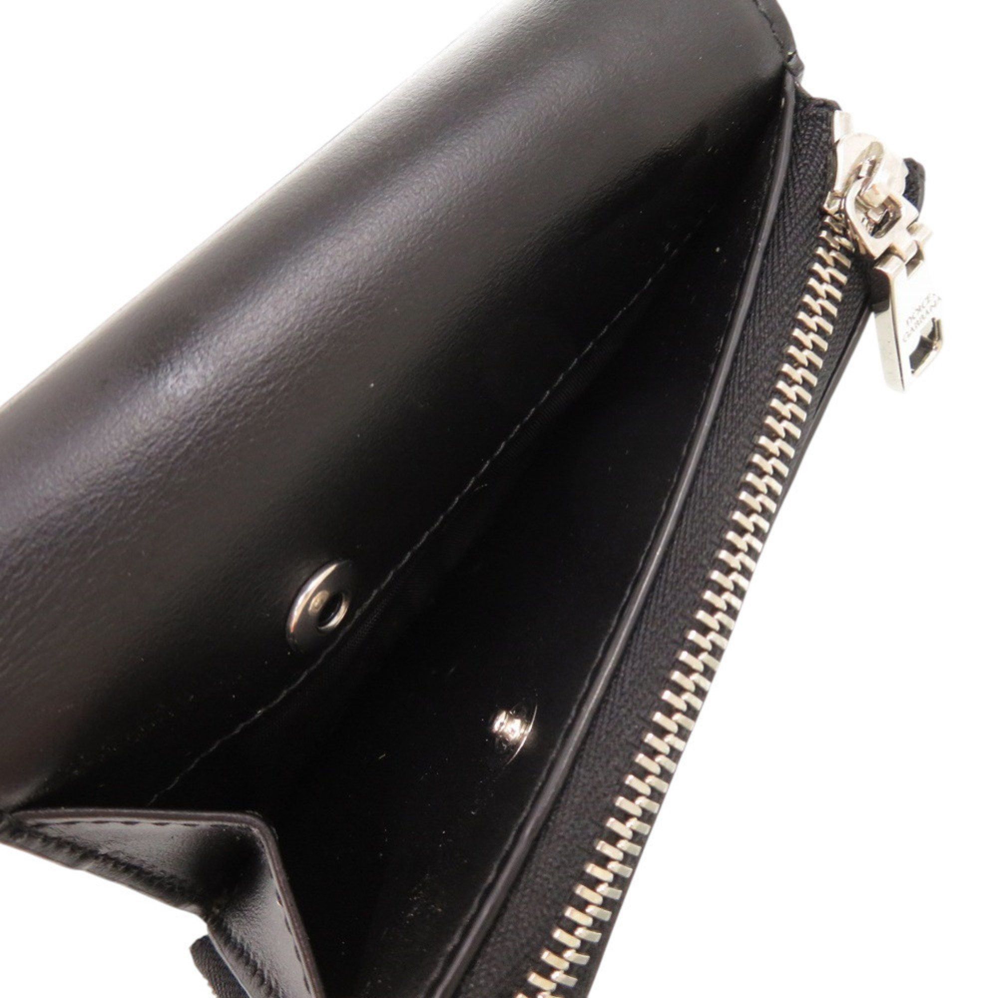 Dolce & Gabbana Dolce & Gabbana Leather Black Tri-fold Wallet 0658 DOLCE&GABBANA Size ONE SIZE - 8 Thumbnail